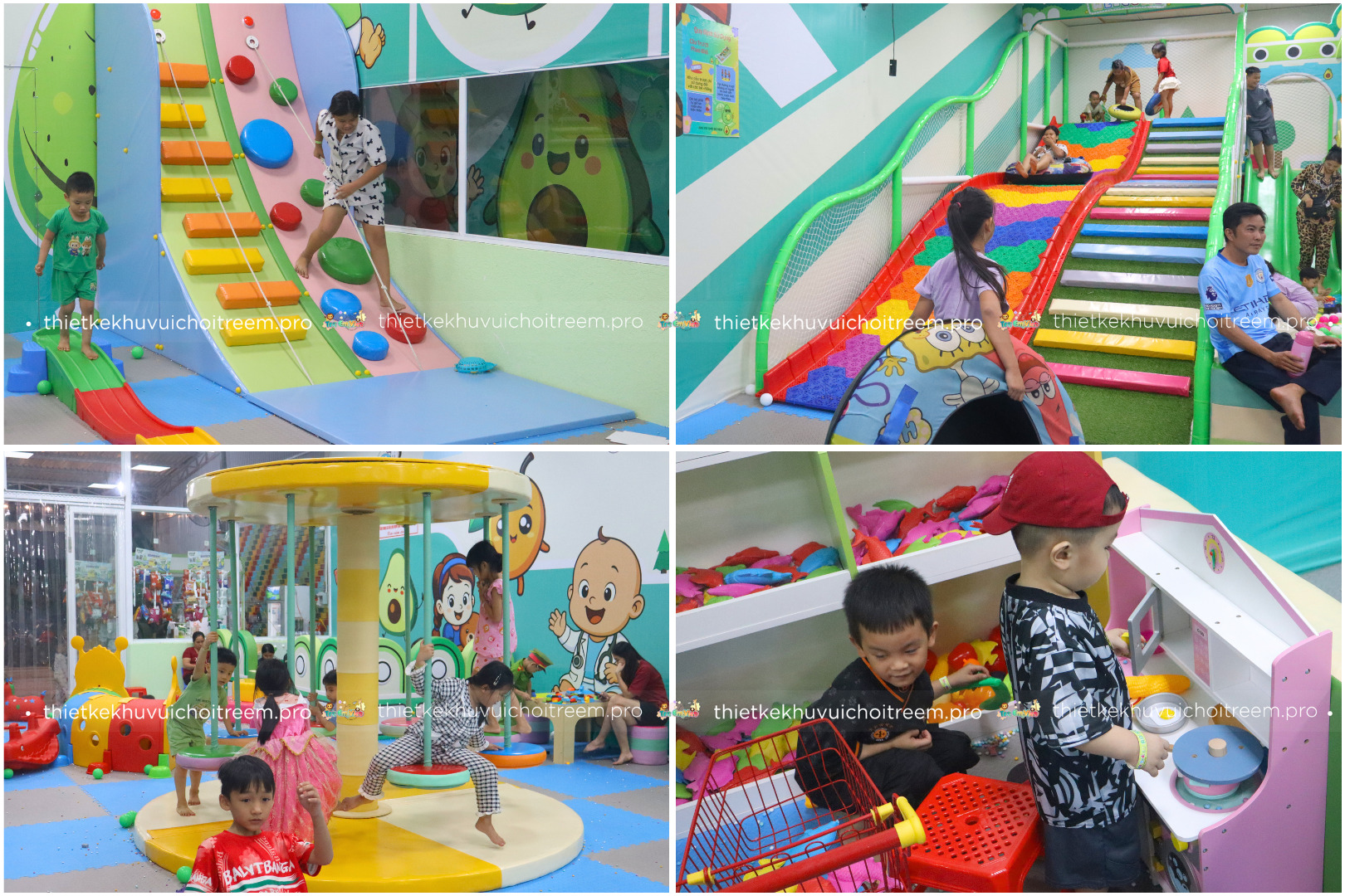 Các trò chơi hấp dẫn tại khu vui chơi Bơ Kids