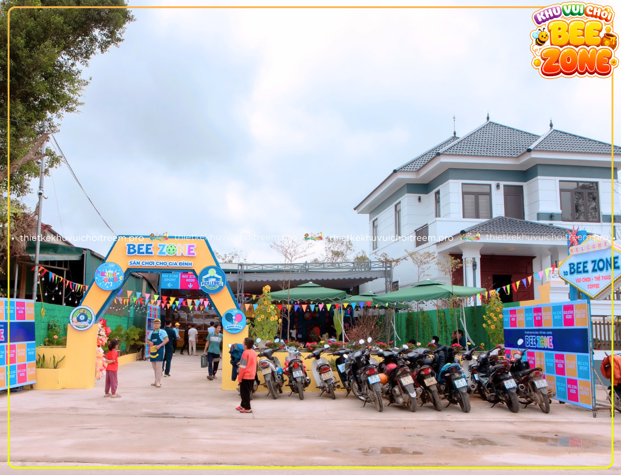 Cổng vào khu vui chơi trẻ em Thanh Hóa Beezone