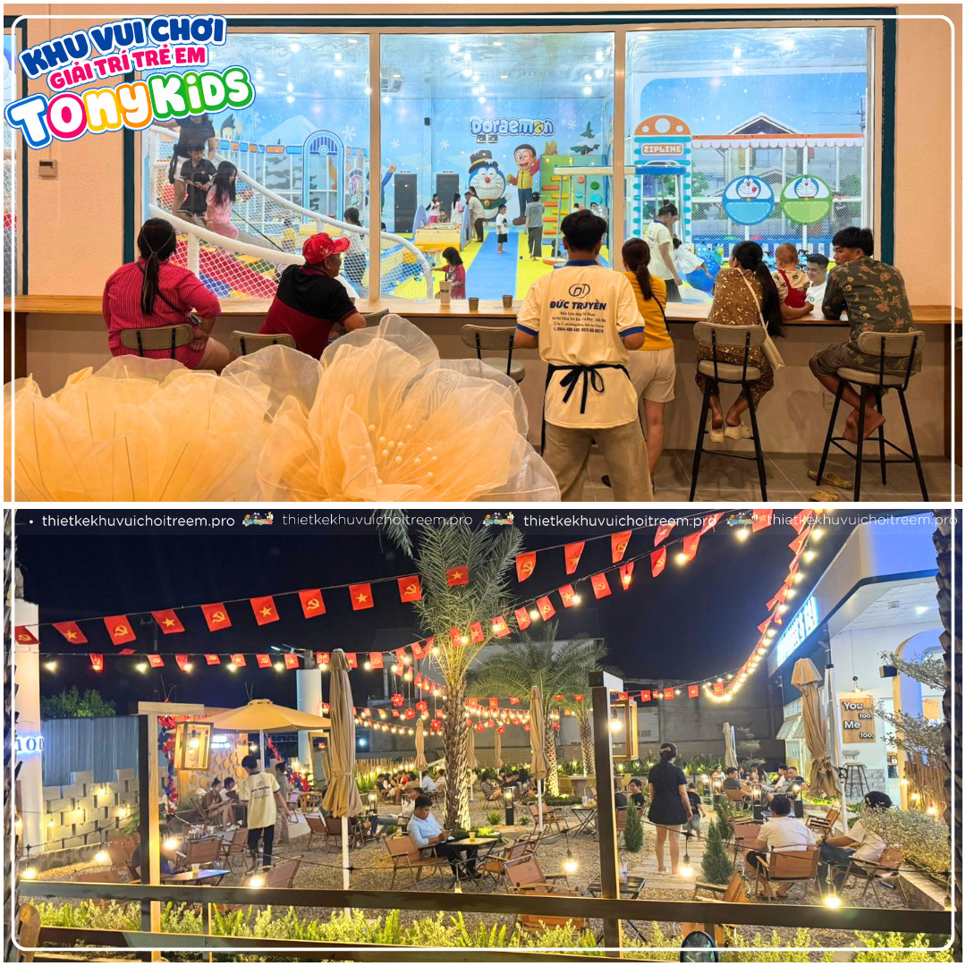 Khu vui chơi trẻ em Tony Kids tọa lạc bên trong tổ hợp giải trí Đức Truyền