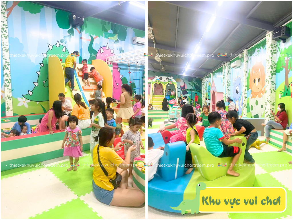 Trò chơi vận động, giải trí tại khu vui chơi trẻ em Khủng Long Nhí