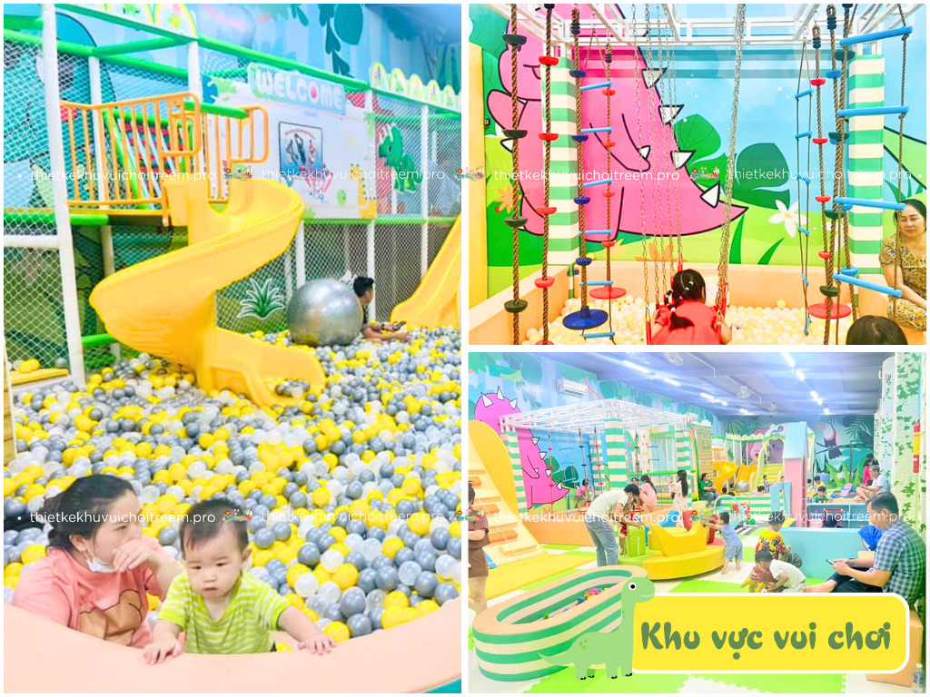 Khu vực vui chơi tại khu vui chơi trẻ em Khủng Long Nhí