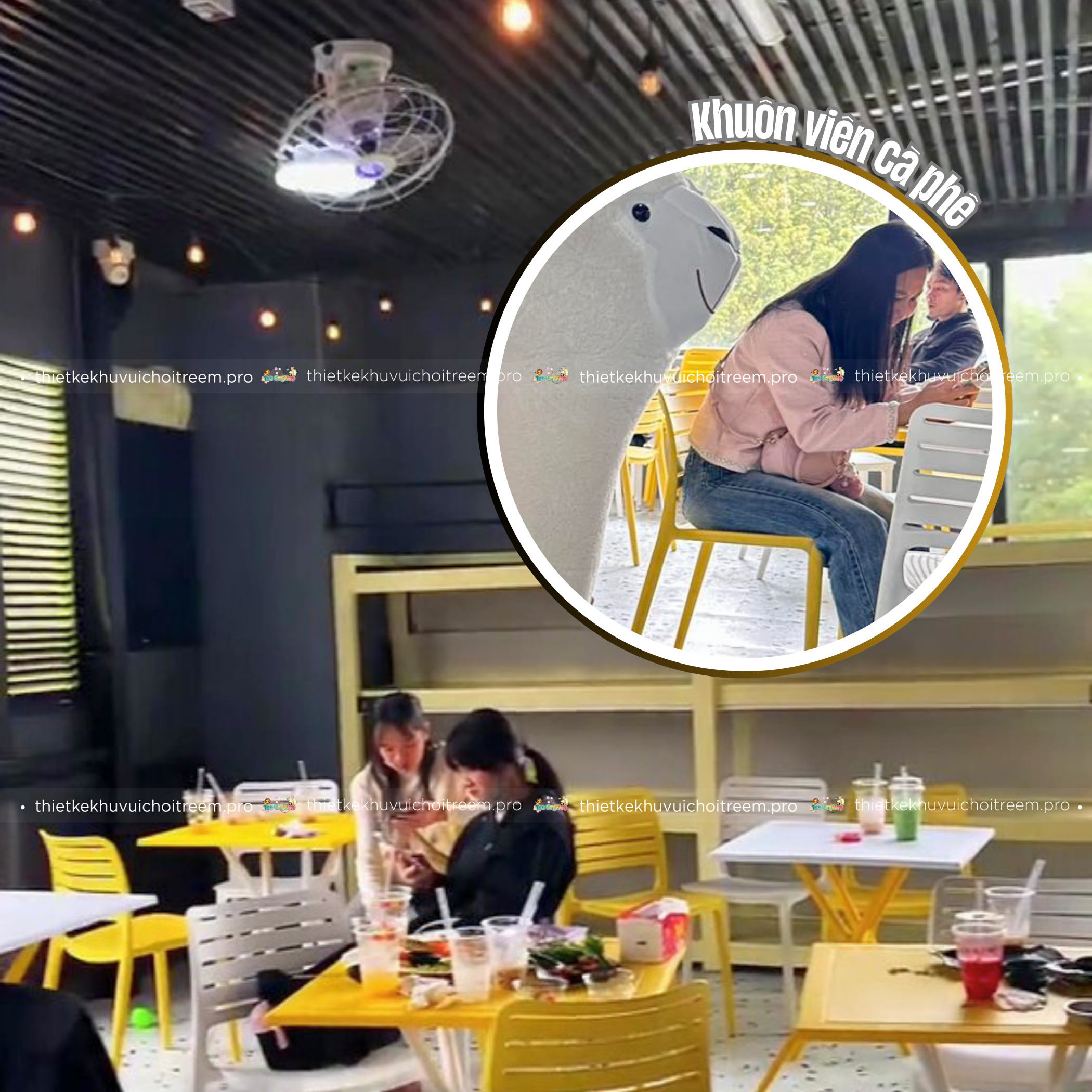 Khuôn viên cà phê tại Kids KingDom