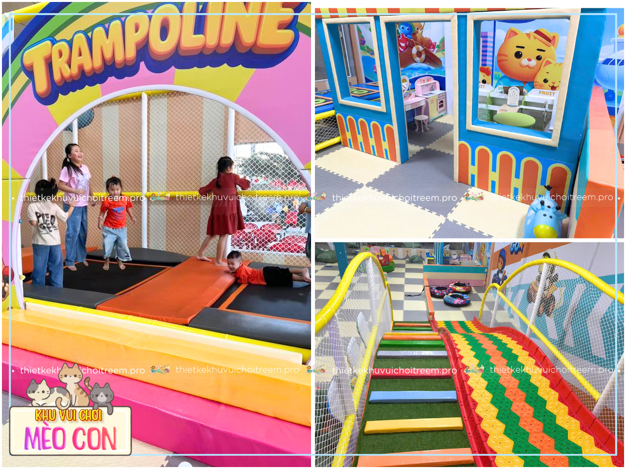 Những trò chơi siêu yêu tại khu vui chơi Mèo Con
