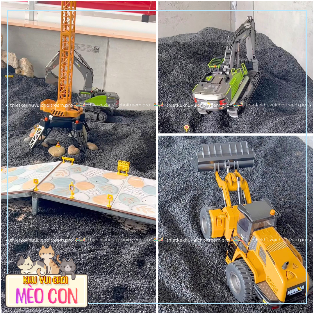 Khu vui chơi vừa cập bến trò chơi điều khiển xe công trình 'hot trend'