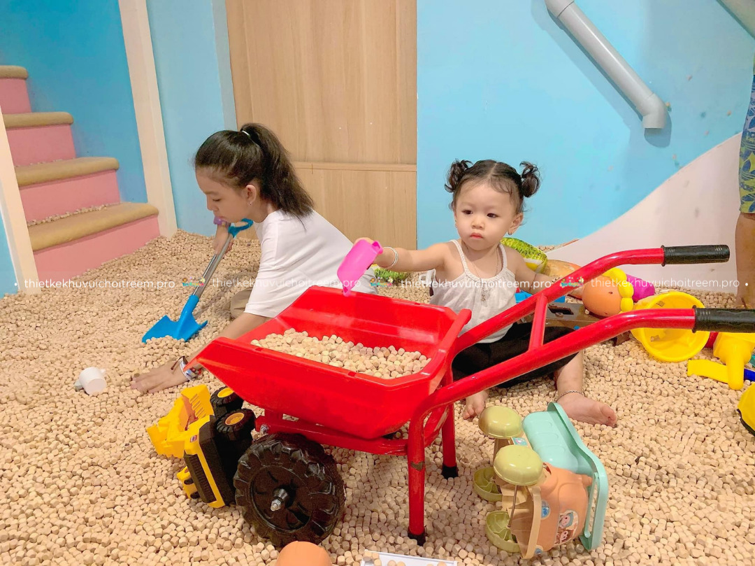 Trò chơi hồ hạt tại Bunny Kids Cafe