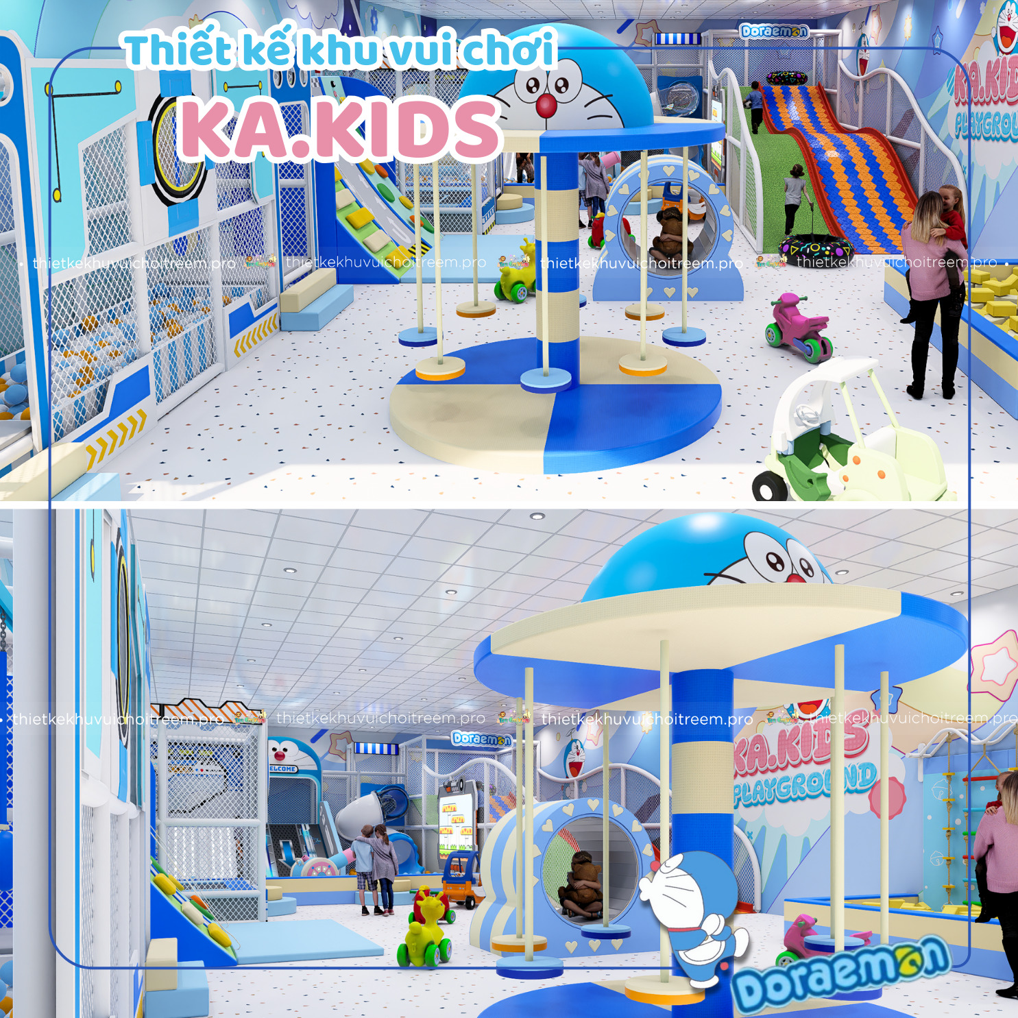Đu quay "Doremon" khu vui chơi Đắk Lắk Ka.Kids