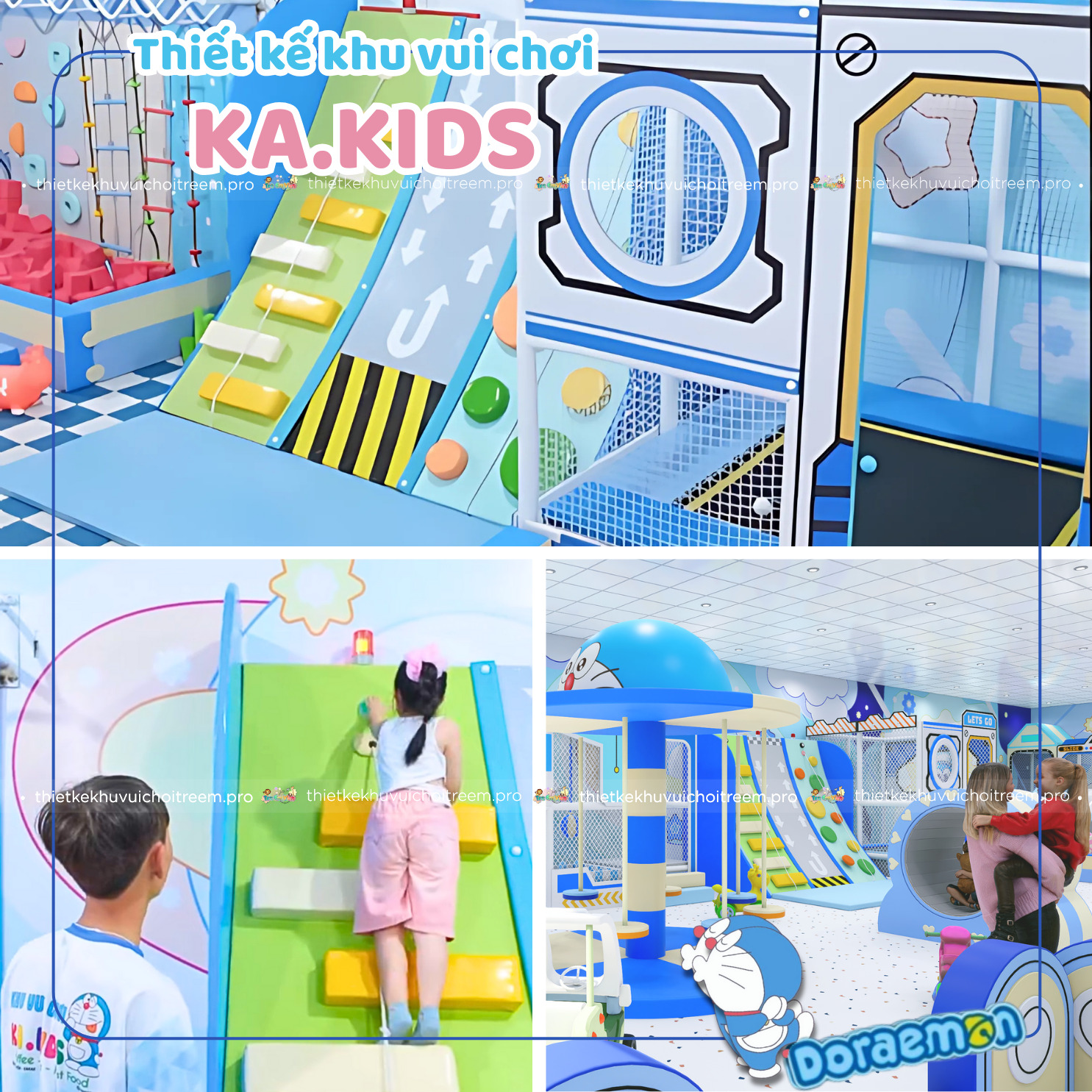 Tường leo núi khu vui chơi Ka.Kids