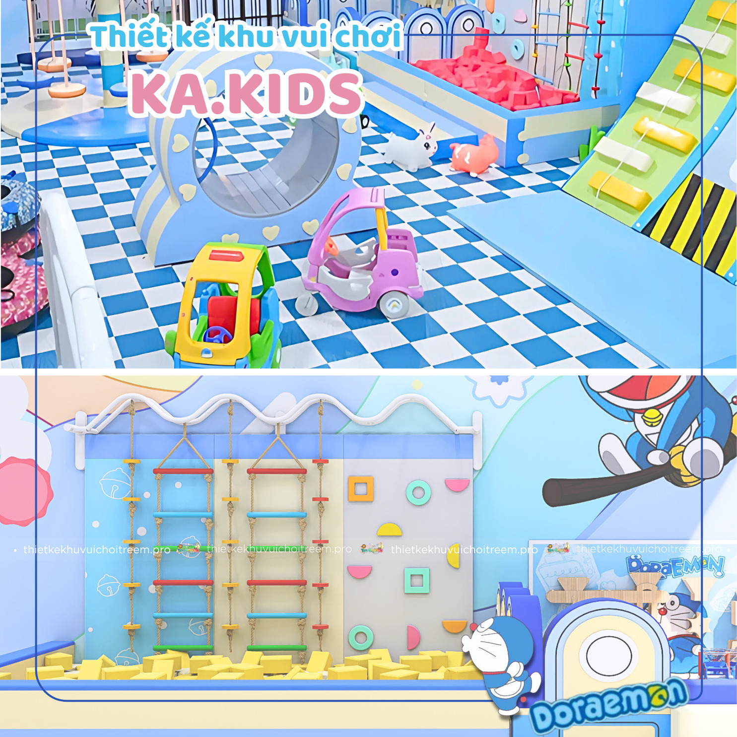 Khu vực vui chơi nhẹ nhàng cho các bé nhỏ