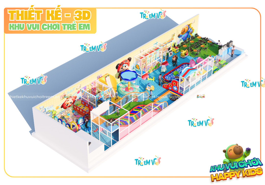 Mô hình 3D thiết kế khu vui chơi trẻ em Gò Vấp