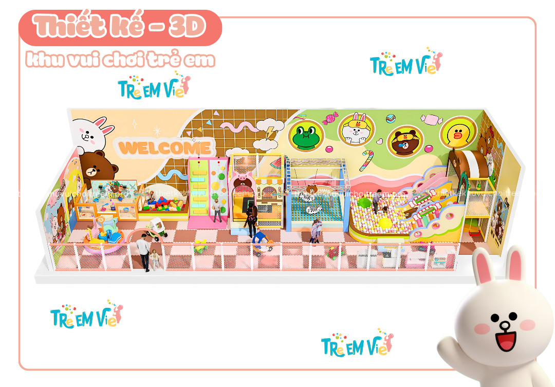 Phối màu rực rỡ cho thiết kế khu vui chơi Lâm Đồng