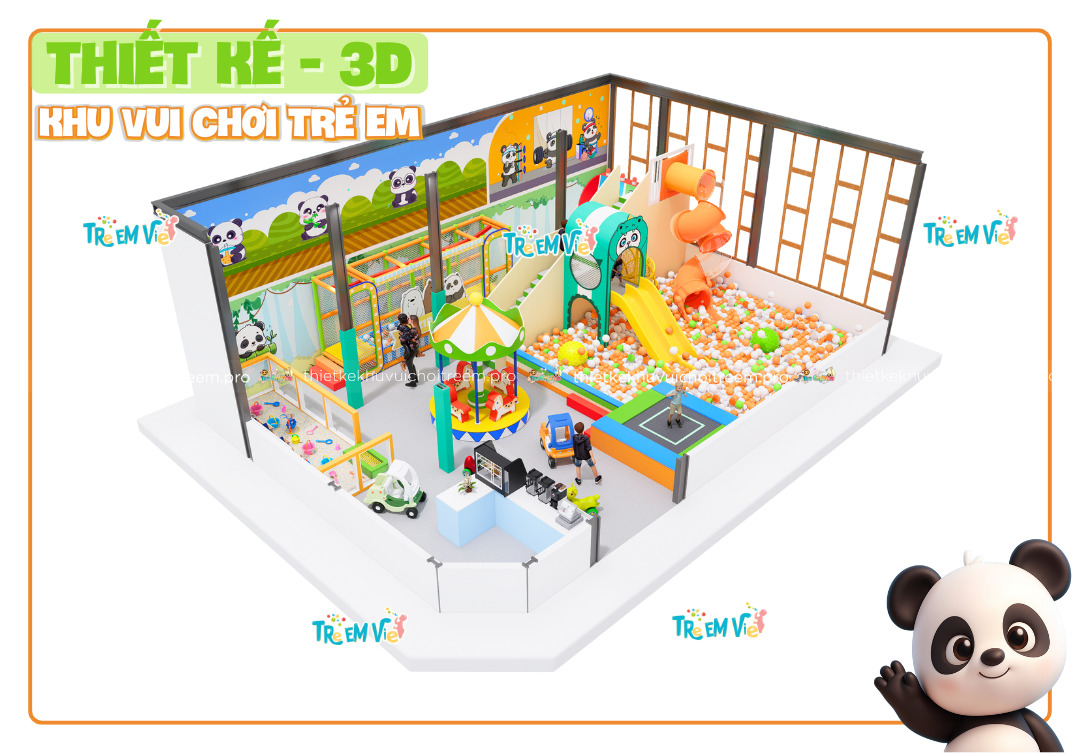 Mô hình 3D thiết kế khu vui chơi trẻ em Phú Yên