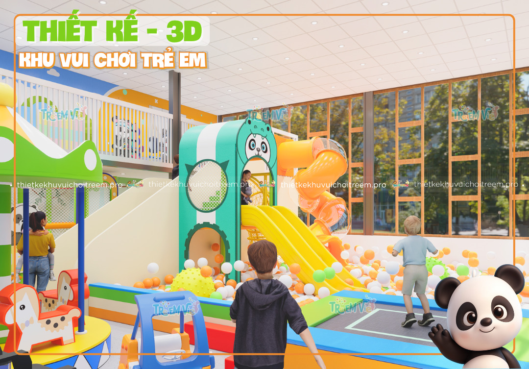 Hồ banh với hệ thống cầu trượt thú vị