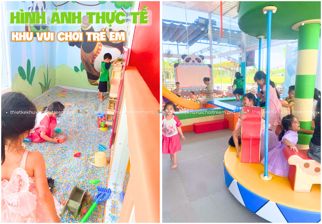 Các trò chơi tại Panda Kids & Coffee đều được bọc da hoặc sốp mềm mại