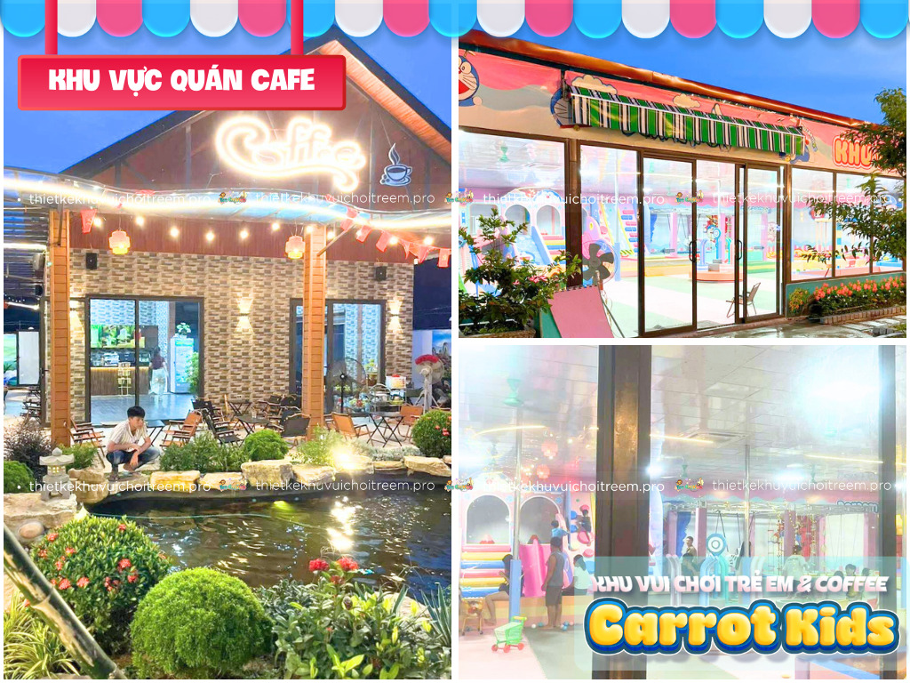 Khu vực cafe cho phụ huynh tại khu vui chơi trẻ em Thanh Hóa