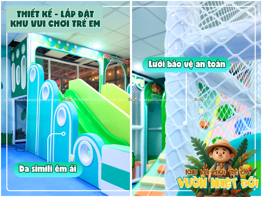 Chi tiết lắp đặt khu vui chơi trẻ em Bình Dương đảm bảo an toàn tuyệt đối