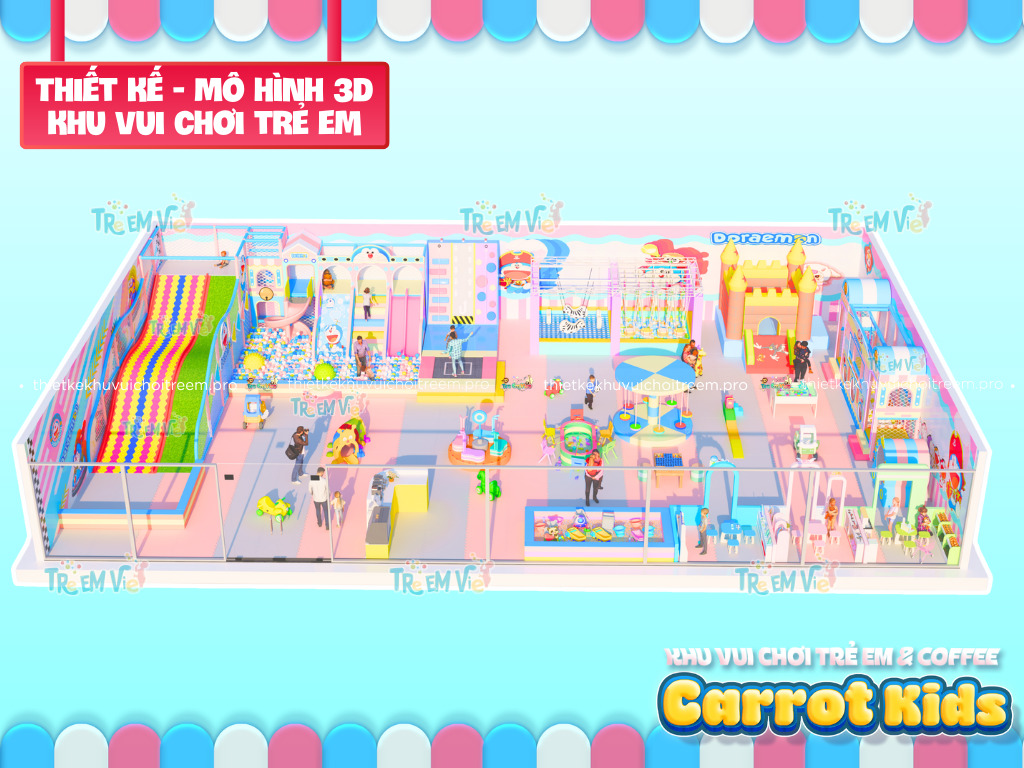 Mô hình thiết kế khu vui chơi trẻ em Thanh Hóa xinh xắn