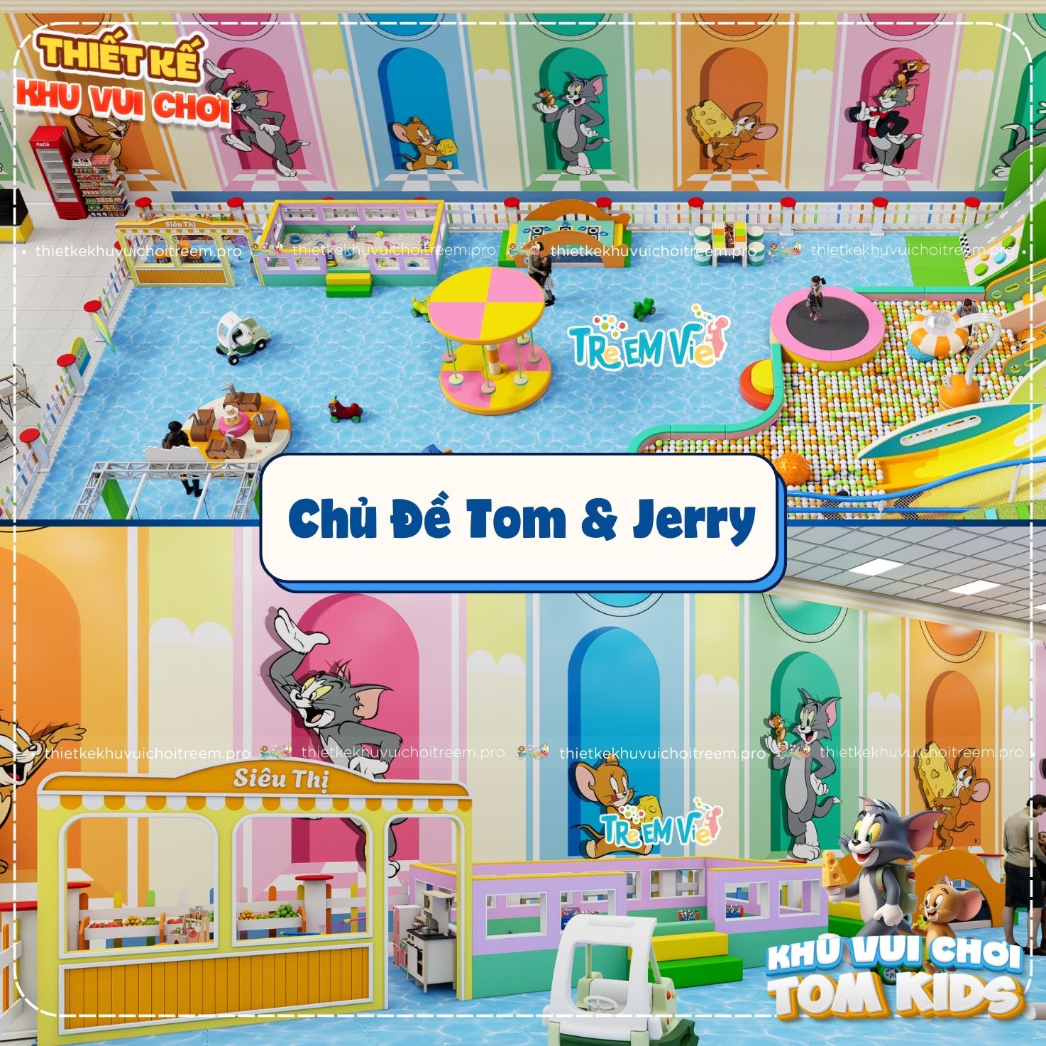 Thiết kế khu vui chơi ở Bình Phước chủ đề Tom & Jerry