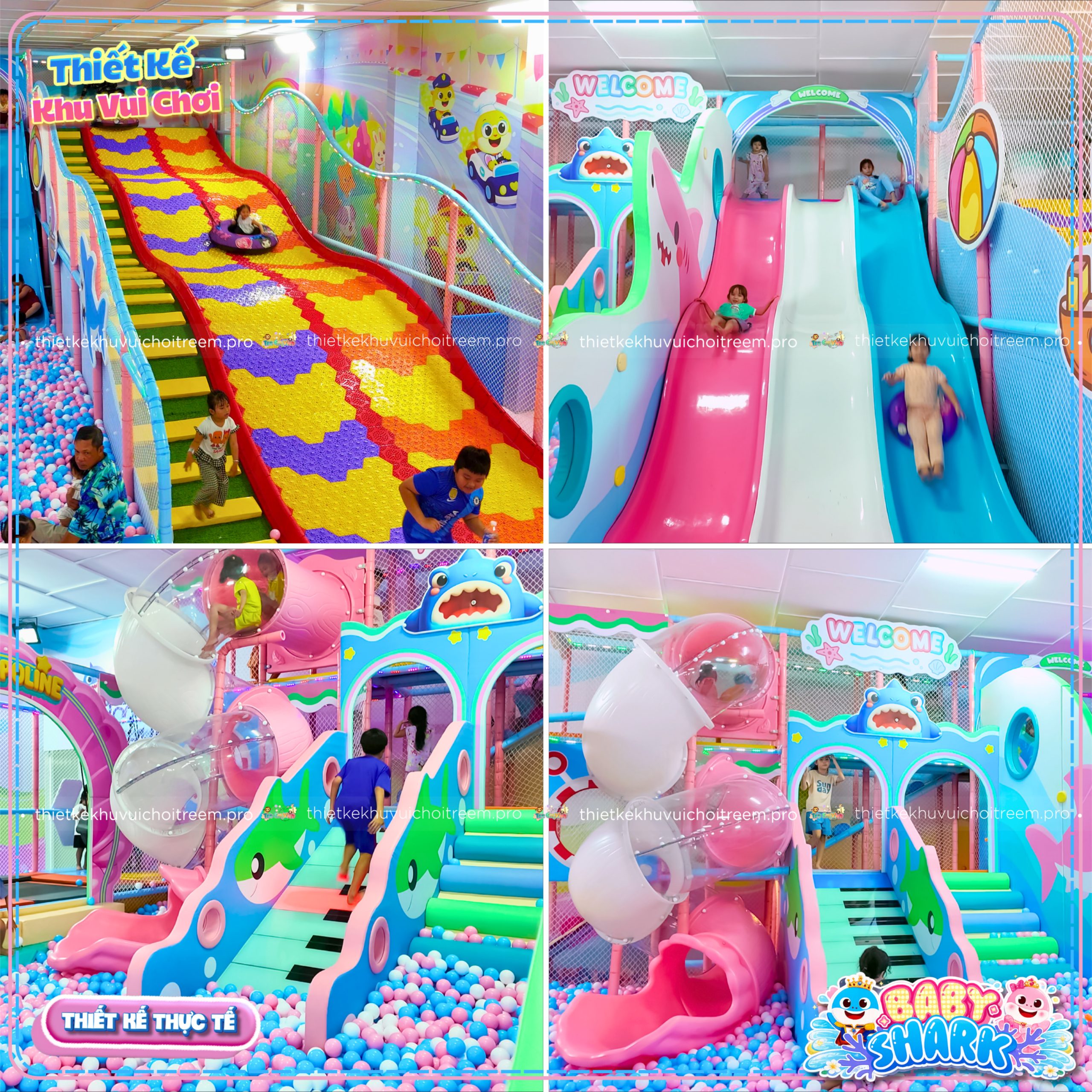 Hệ thống cầu trượt đặc sắc