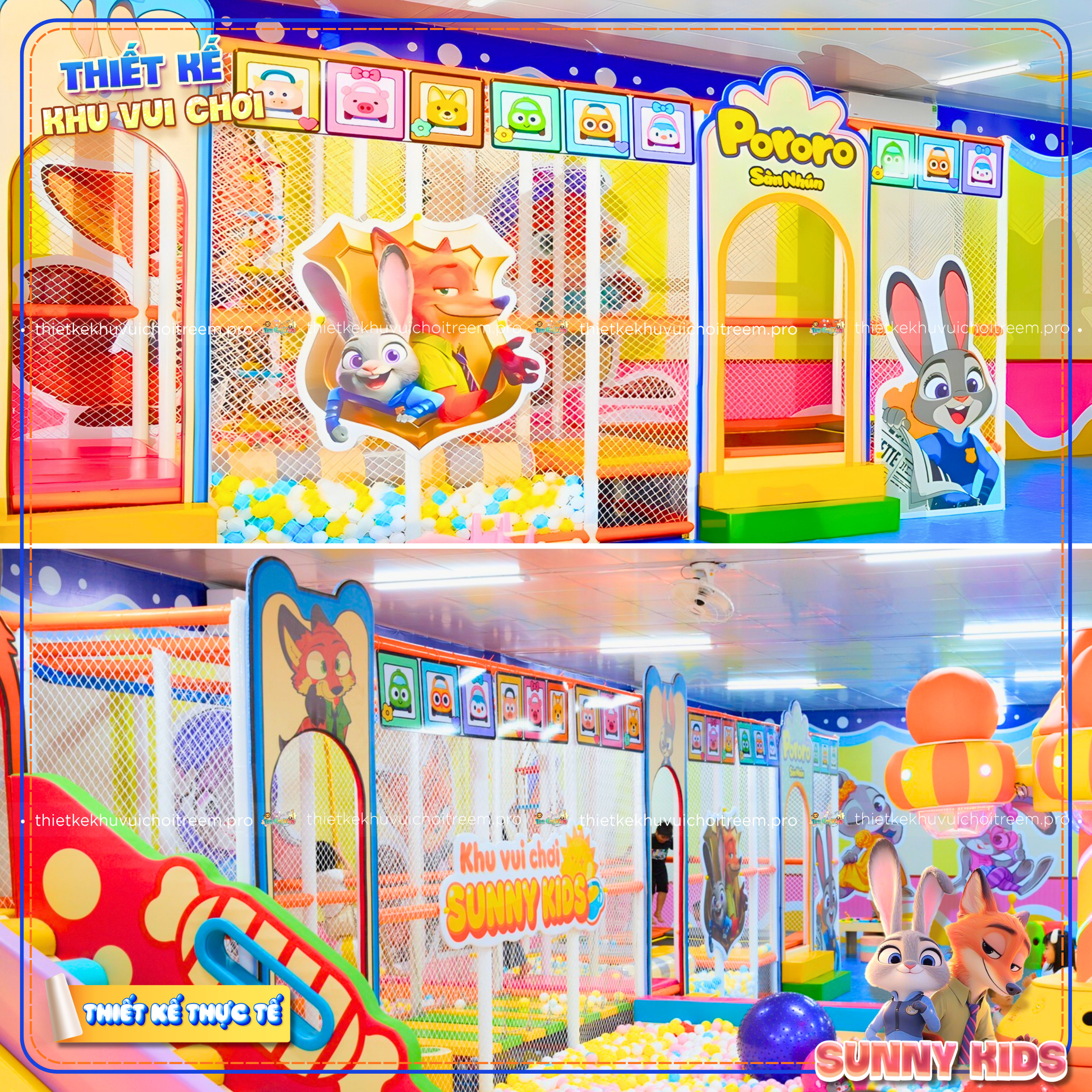 Khu vận động toàn diện của dự án thiết kế khu vui chơi Đồng Nai - Sunny Kids