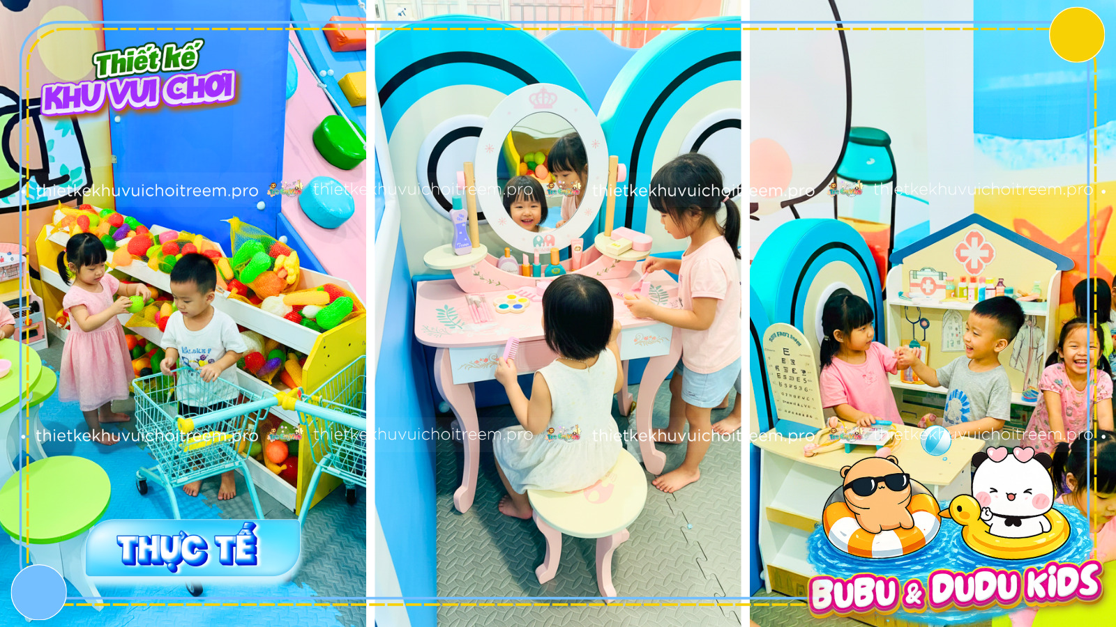 Các trò trong khu hướng nghiệp của dự án thiết kế khu vui chơi Tây Ninh - Bubu & Dudu Kids