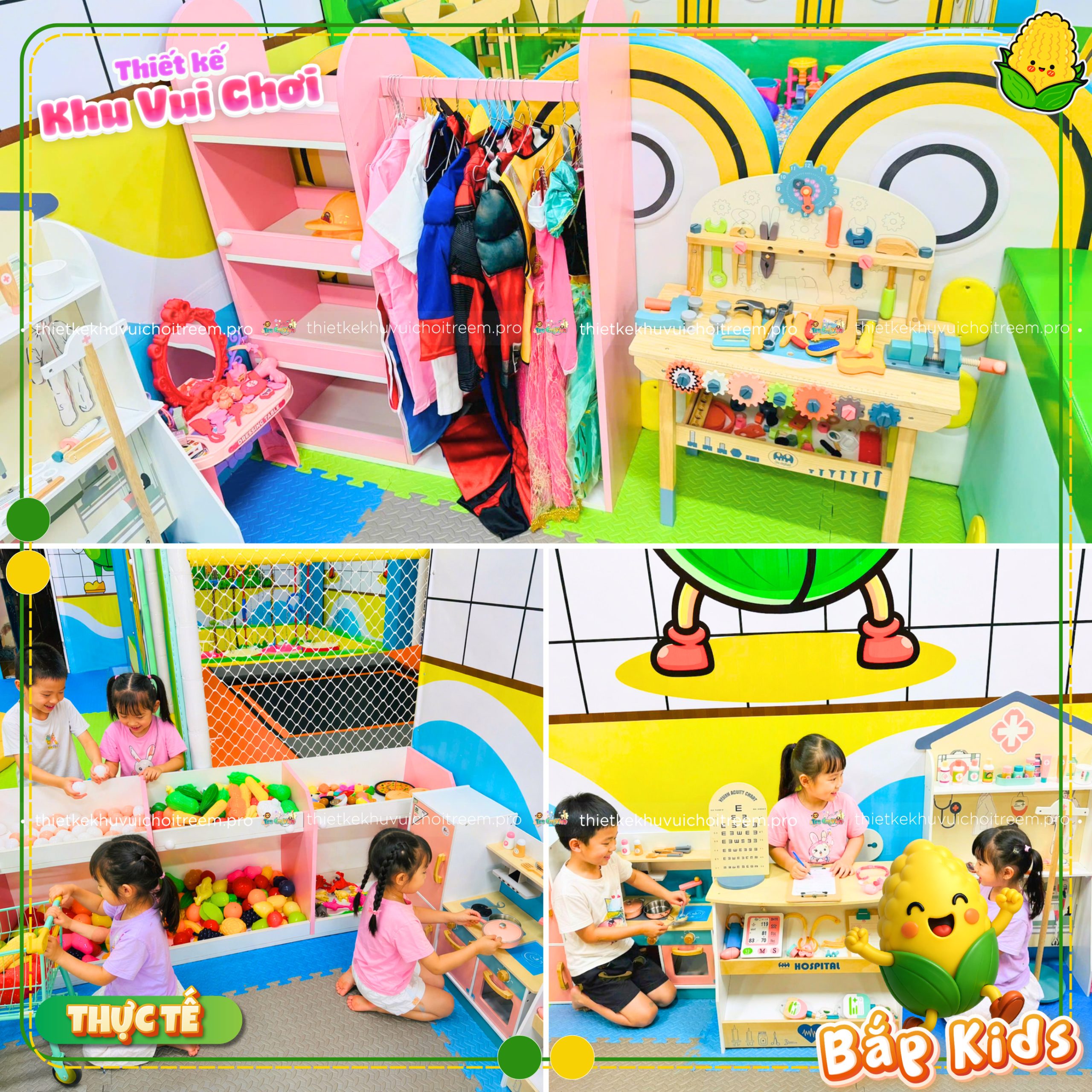 Khu hướng nghiệp trong dự án thiết kế khu vui chơi Cần Thơ Bắp Kids