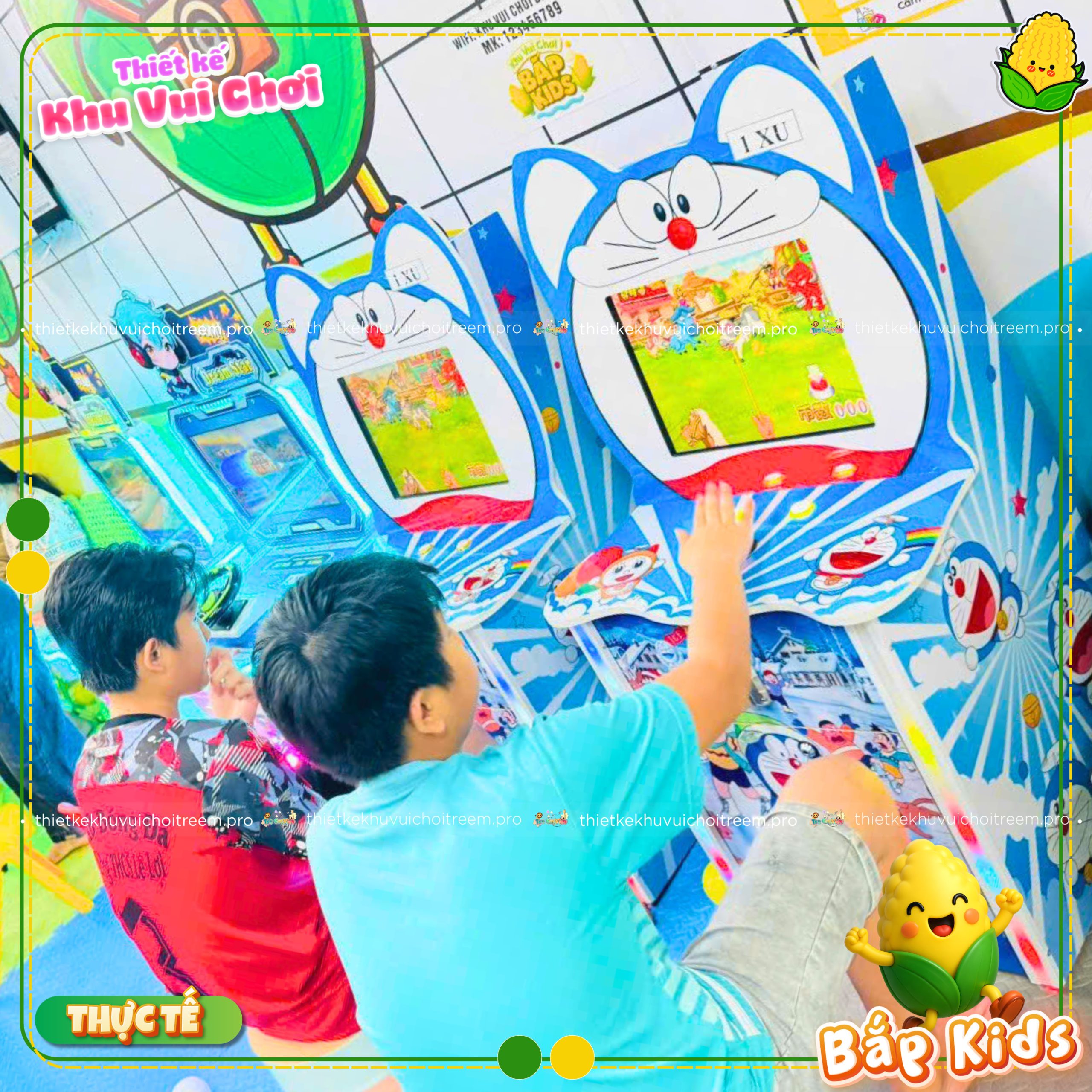 Máy games trong dự án thiết kế khu vui chơi Cần Thơ Bắp Kids