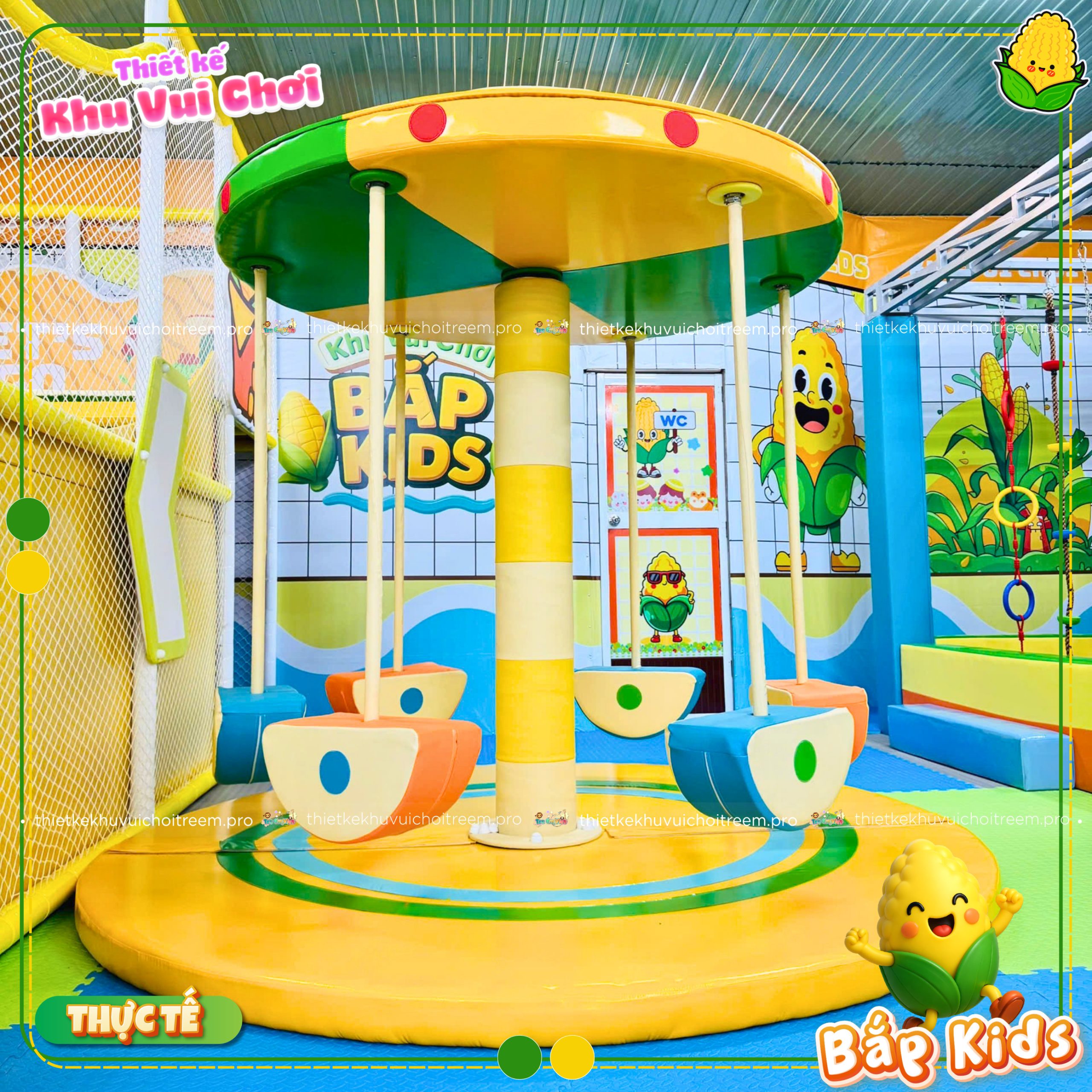 Đu quay trong dự án thiết kế khu vui chơi Cần Thơ Bắp Kids