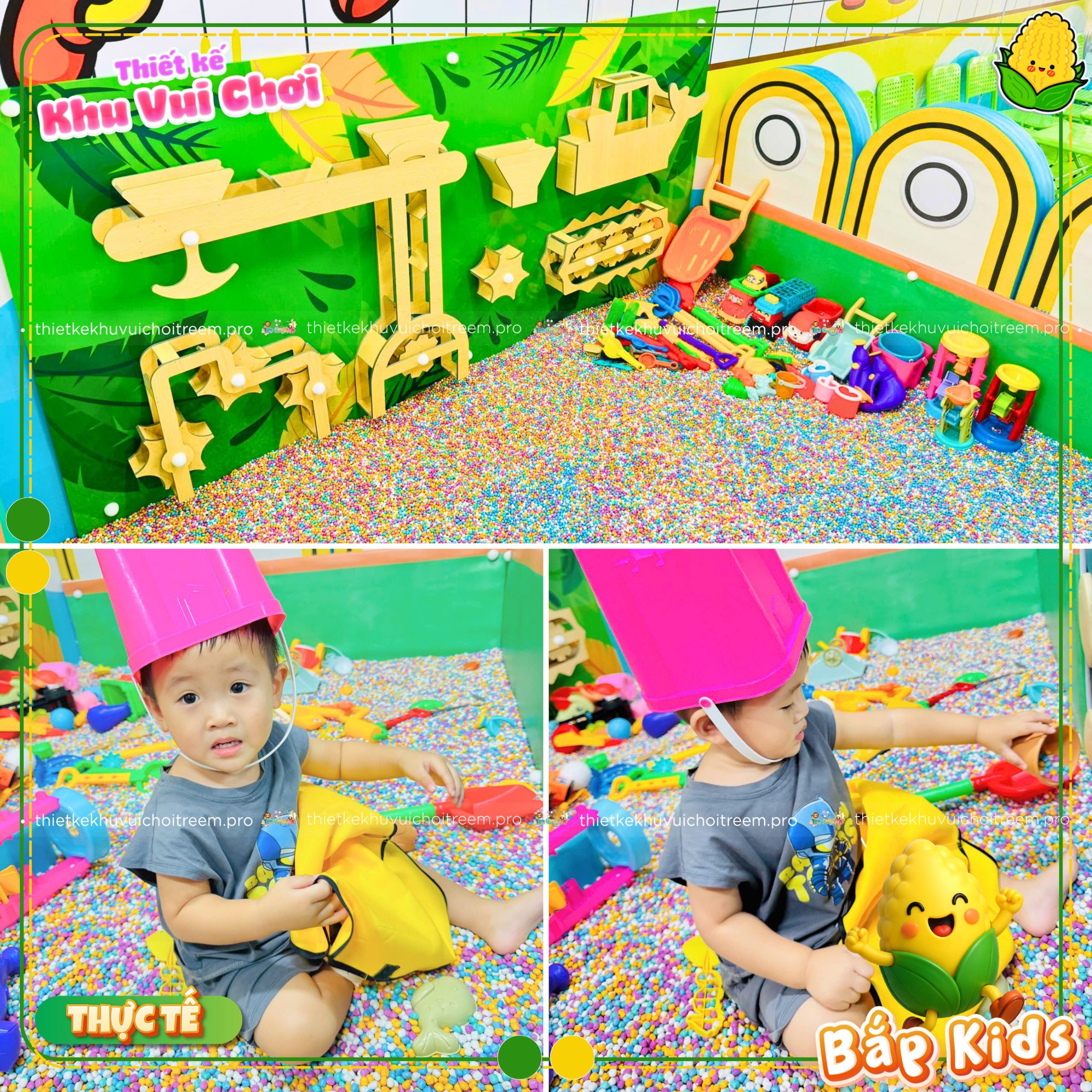 Hồ hạt trong dự án thiết kế khu vui chơi Cần Thơ Bắp Kids
