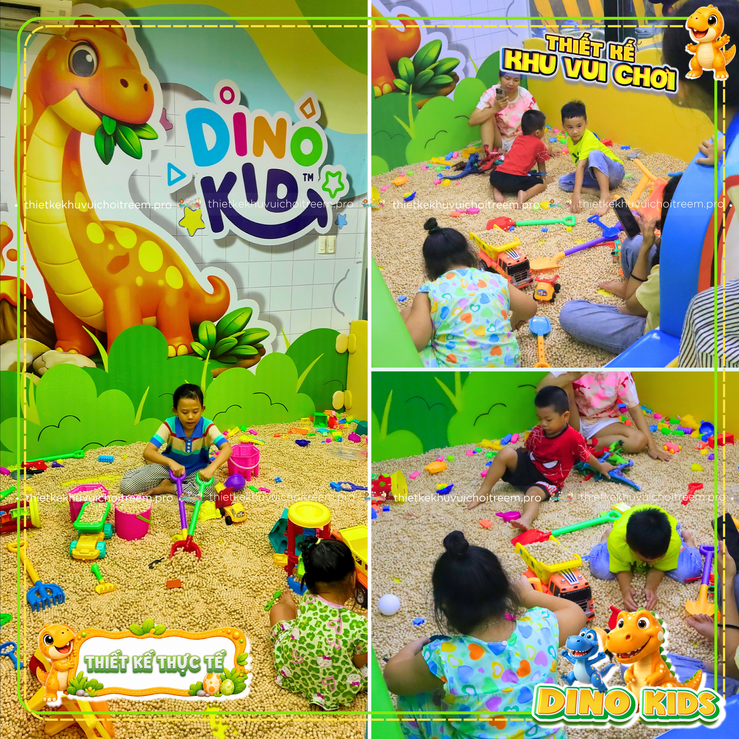 Hồ hạt trong dự án thiết kế khu vui chơi Long An - Dino Kids