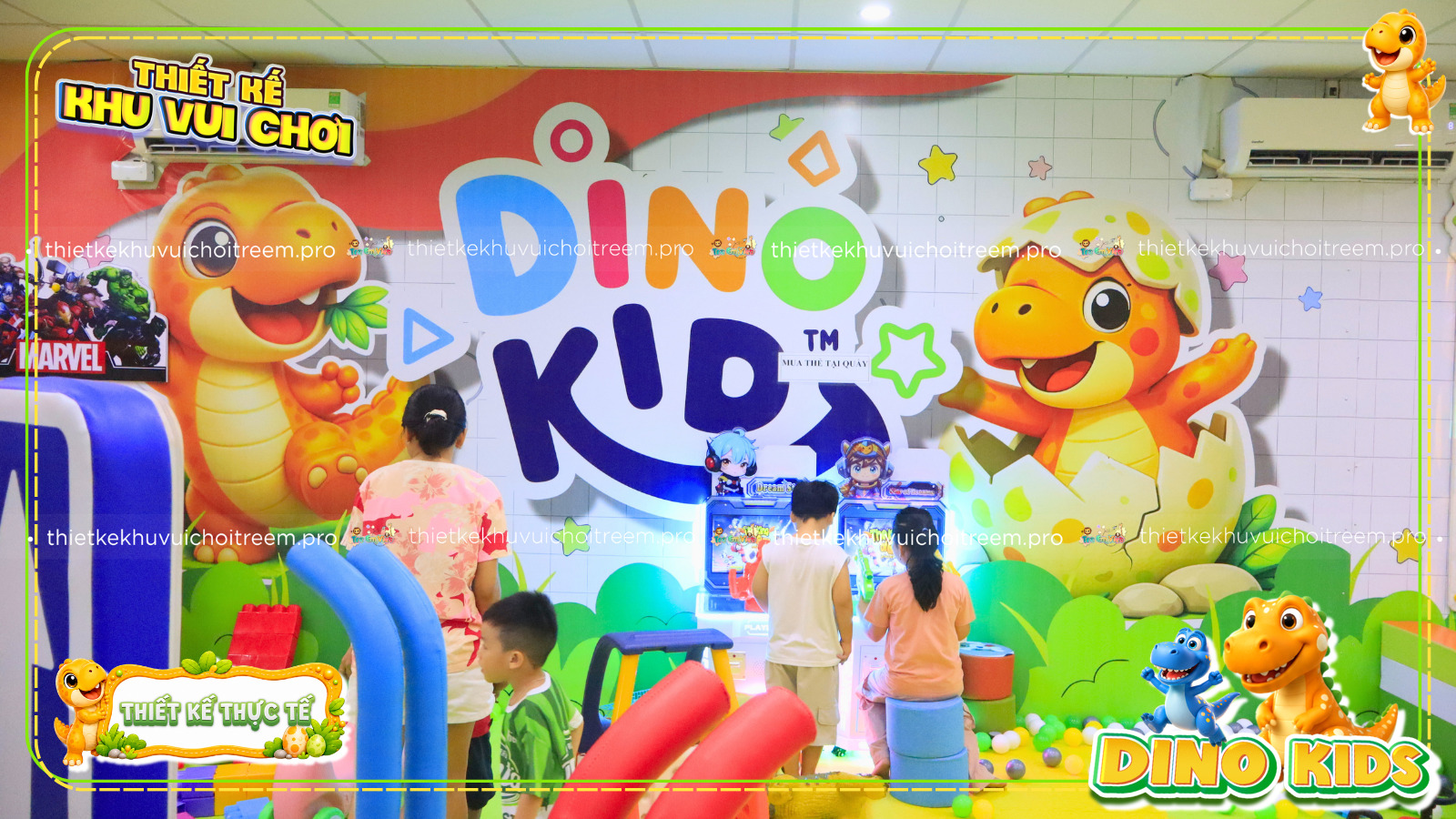Máy games trong dự án thiết kế khu vui chơi Long An - Dino Kids