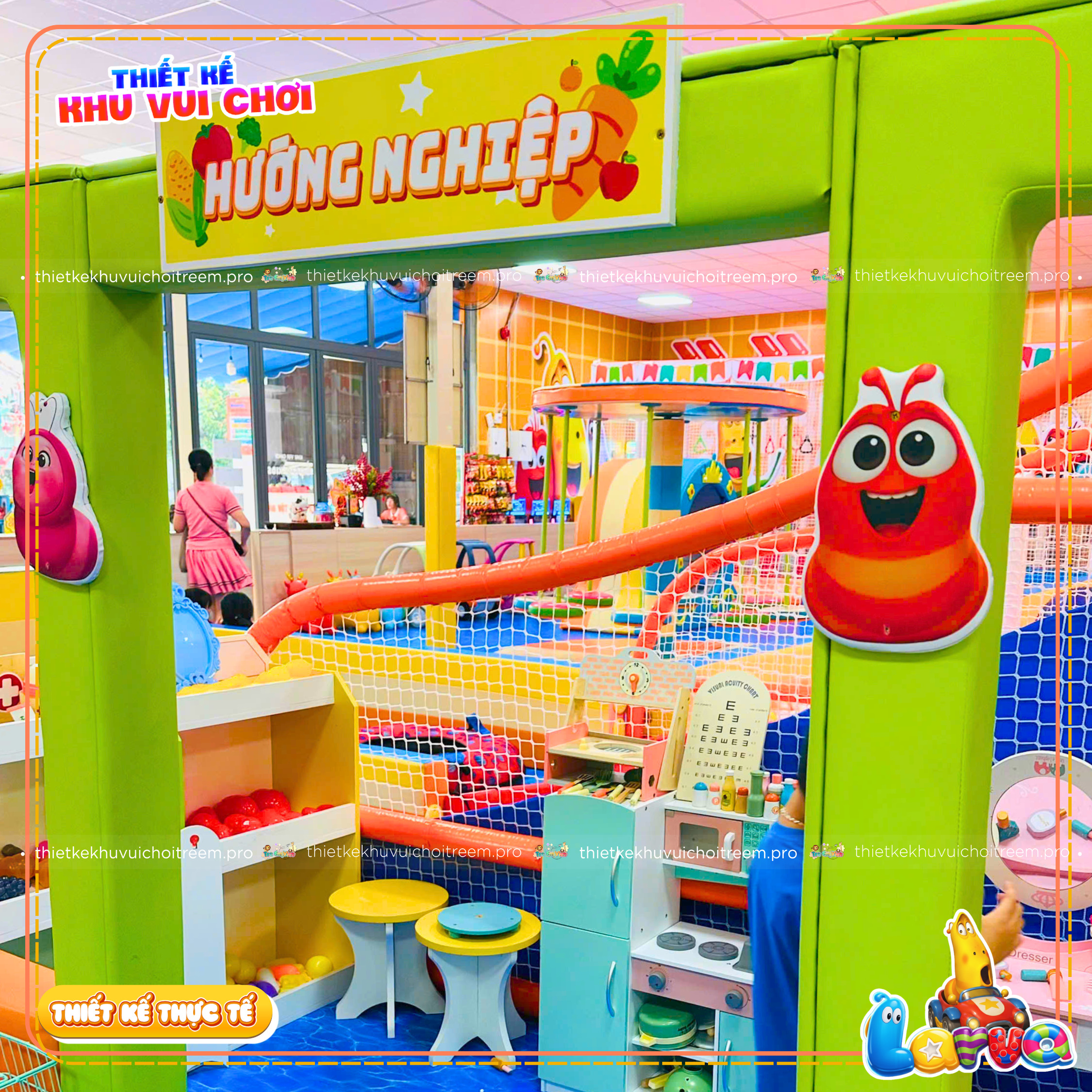Khu hướng nghiệp của dự án thiết kế khu vui chơi Gia Lai - Larva Kids