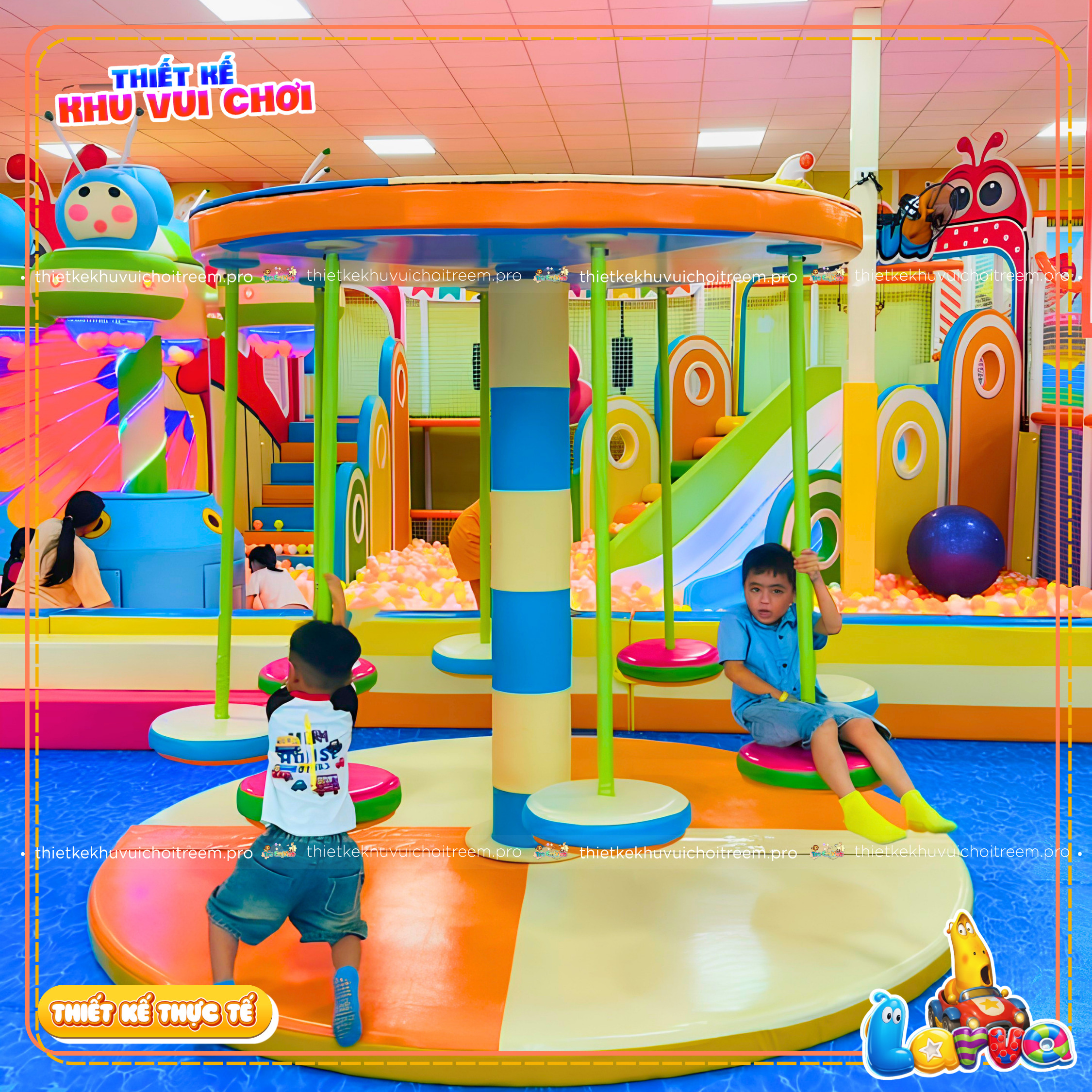 Đu quay vũ trụ của dự án thiết kế khu vui chơi Gia Lai - Larva Kids