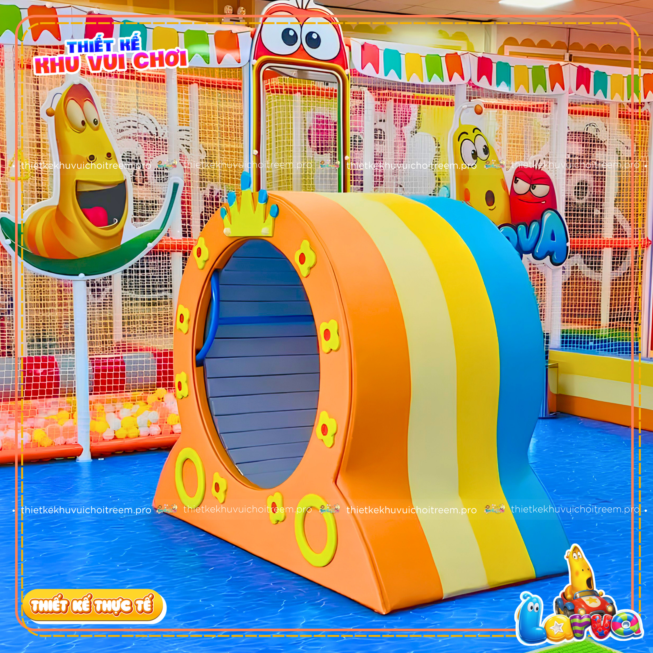 Lồng xoay tiền đình của dự án thiết kế khu vui chơi Gia Lai - Larva Kids