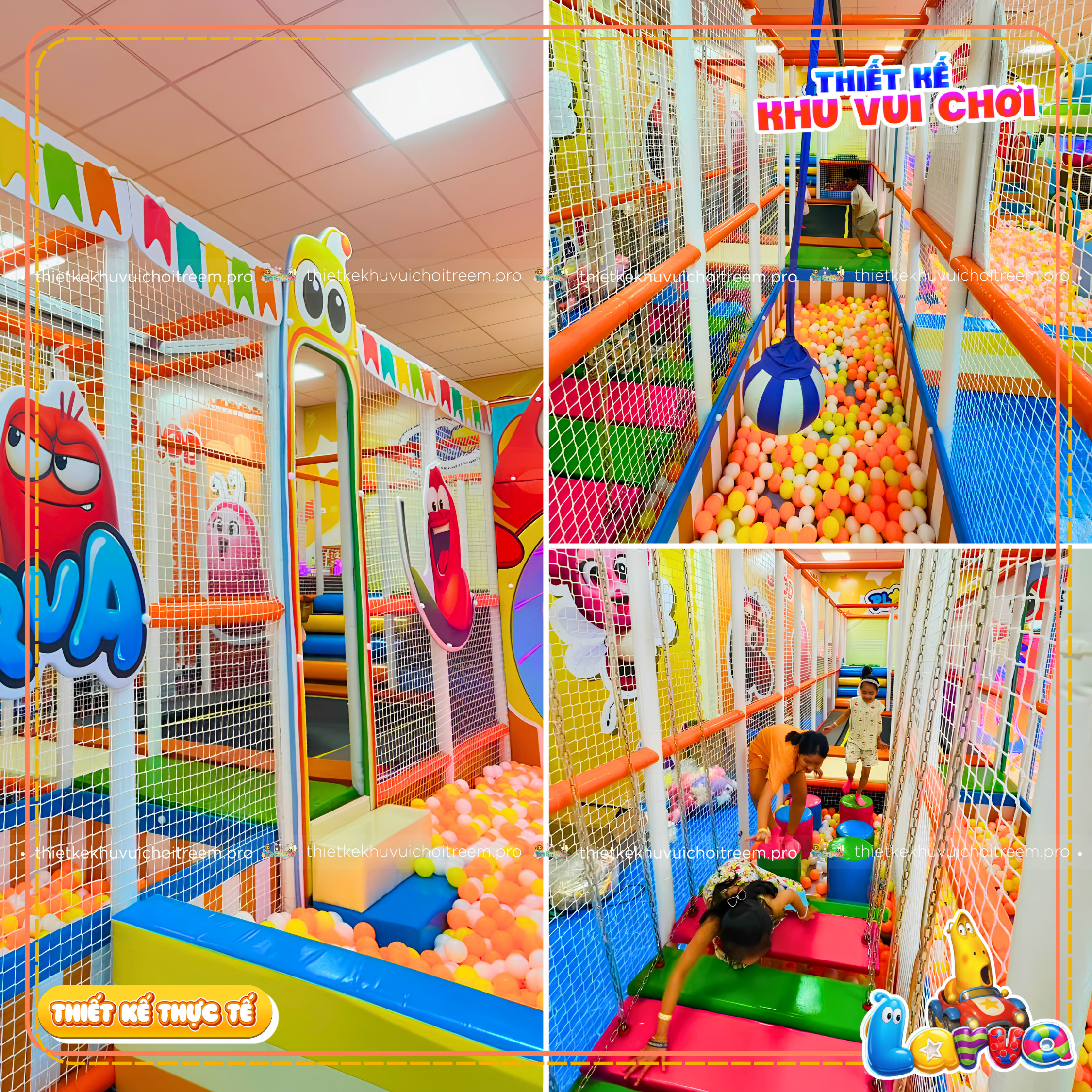 Hệ thống vận động của dự án thiết kế khu vui chơi Gia Lai - Larva Kids