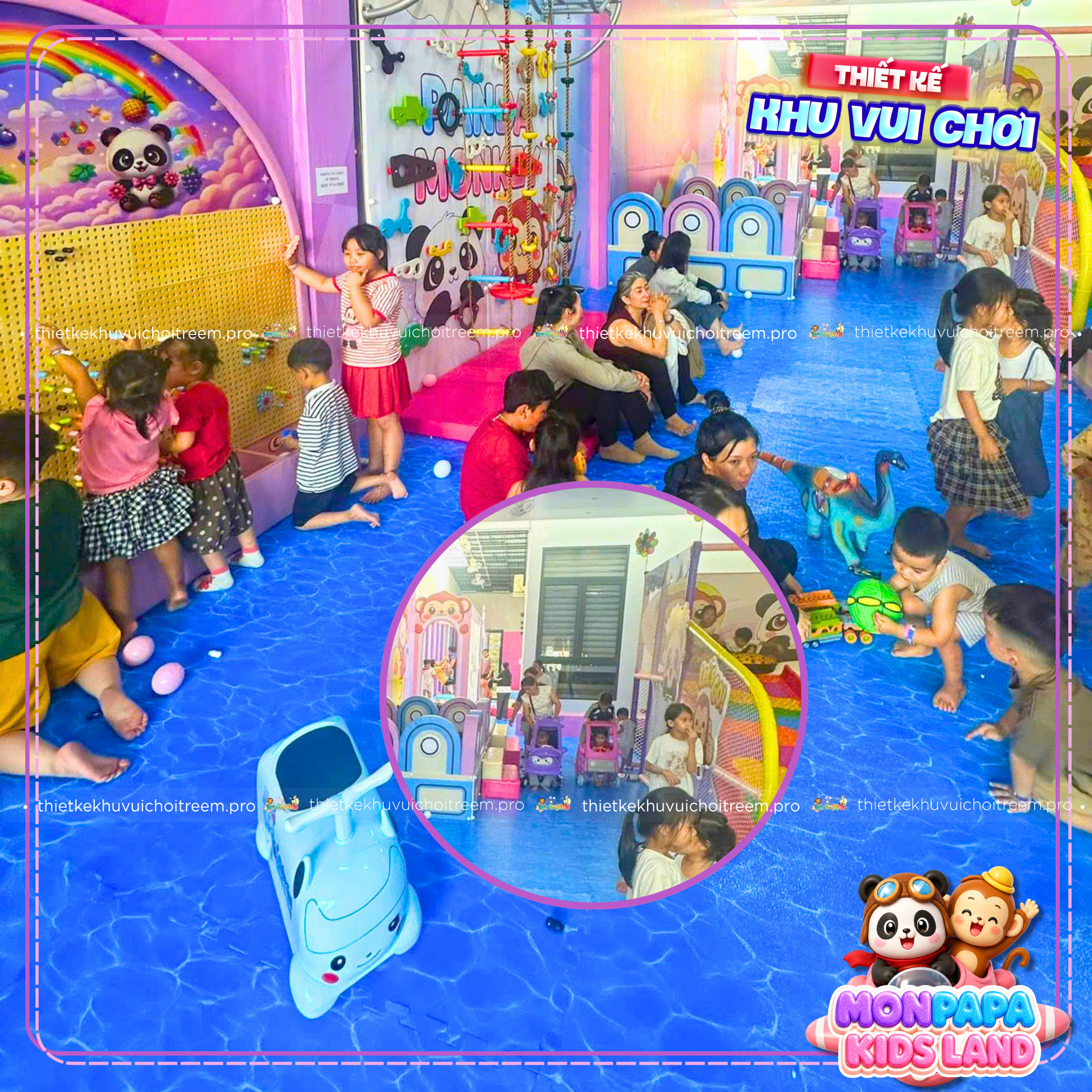 Xe chòi chân của dự án thiết kế khu vui chơi Kon Tum - Monpapa Kids Land