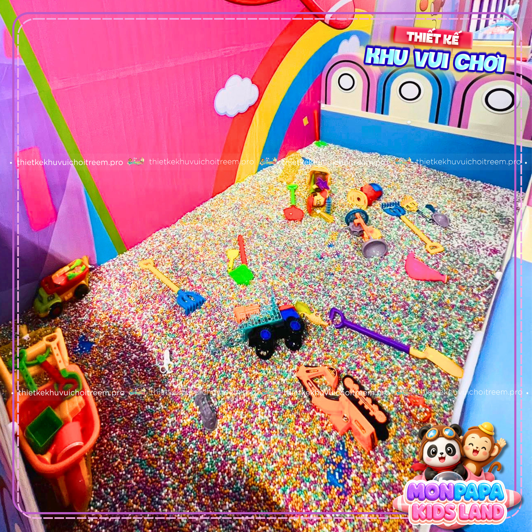 Hồ hạt của dự án thiết kế khu vui chơi Kon Tum - Monpapa Kids Land