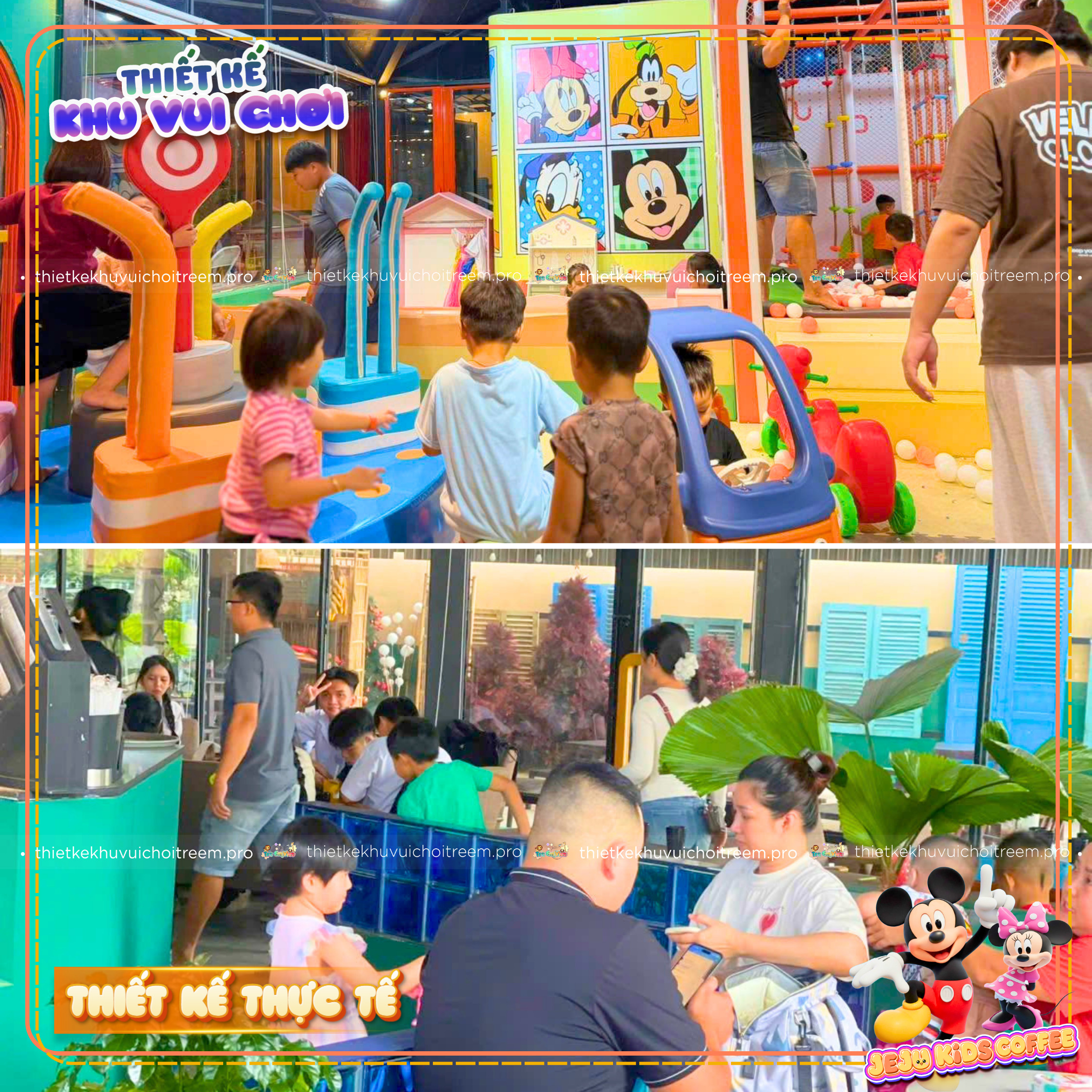 Mô hình kids cafe của dự án thiết kế khu vui chơi Tây Ninh - Jeju Kids Coffee