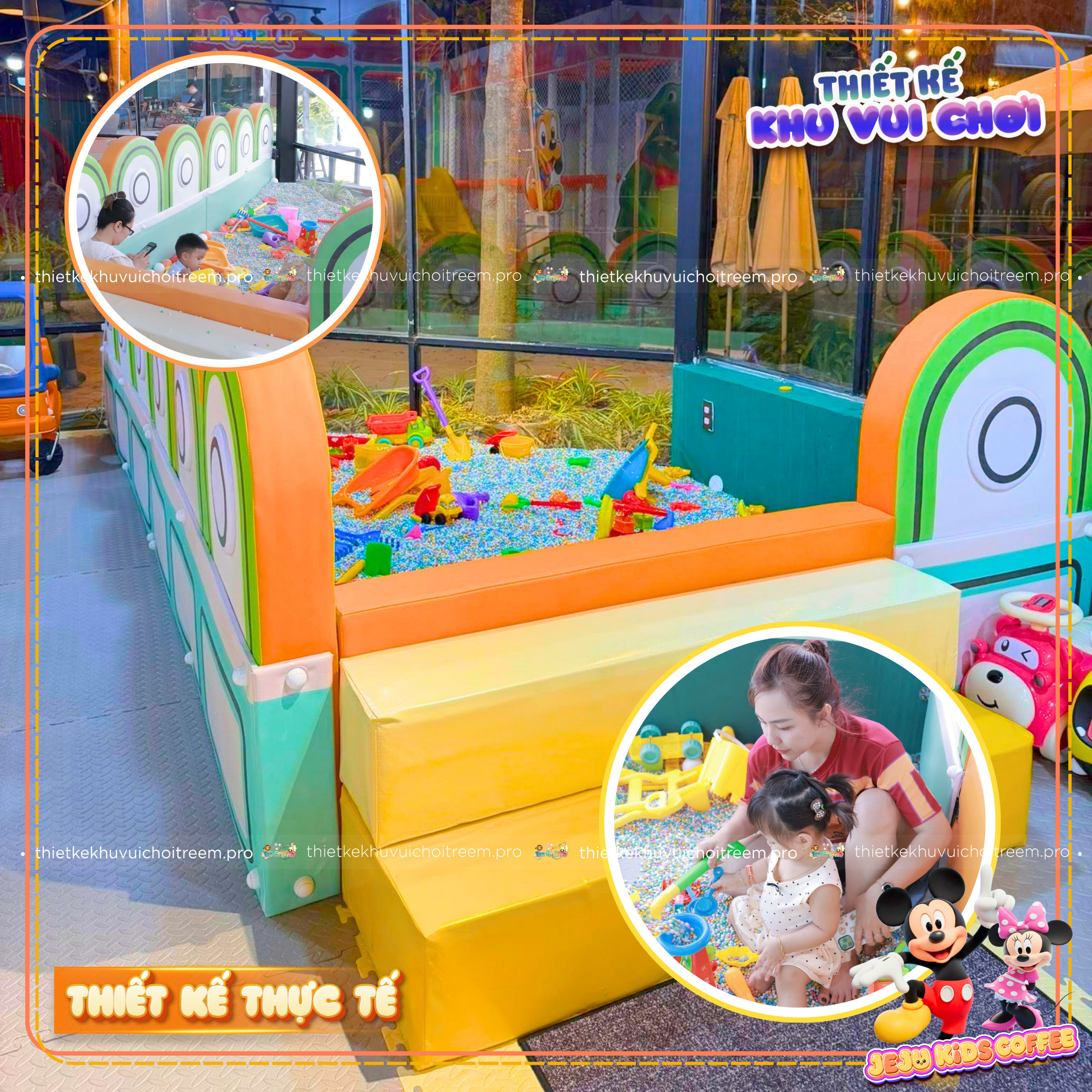 Hồ hạt trong dự án thiết kế khu vui chơi Tây Ninh - Jeju Kids Coffee