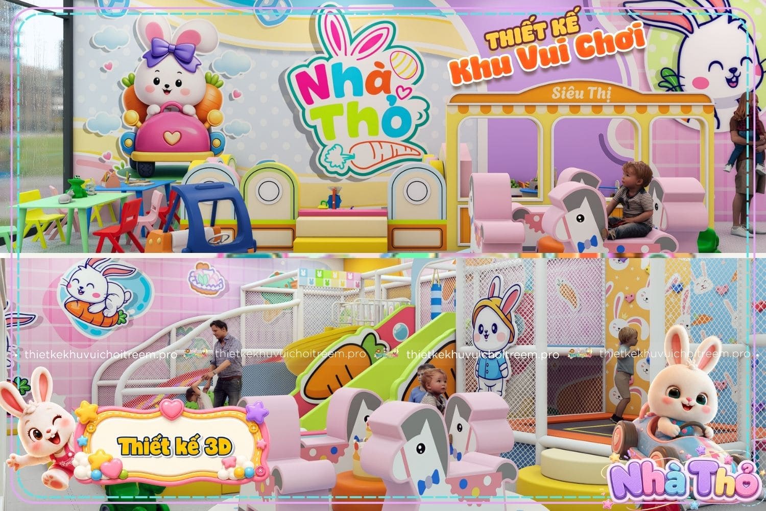 Dự án Nhà Thỏ lấy tone màu pastel làm chủ đạo cực kỳ ấn tượng