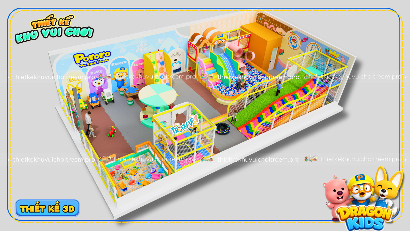 Mô hình 3D dự án thiết kế khu vui chơi Bình Thuận - Dragon Kids