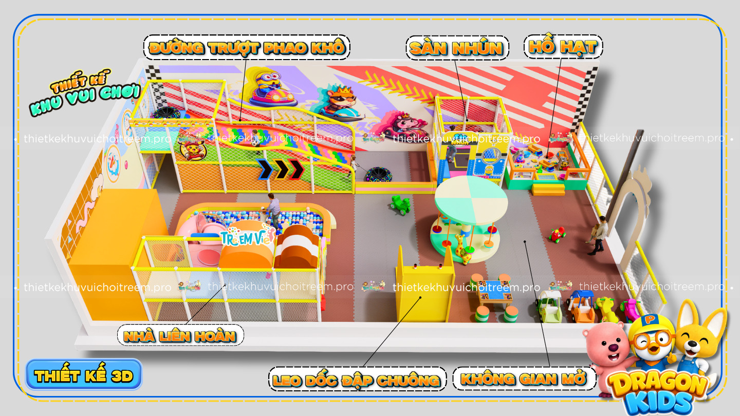 Kết cấu của dự án thiết kế khu vui chơi Bình Thuận - Dragon Kids