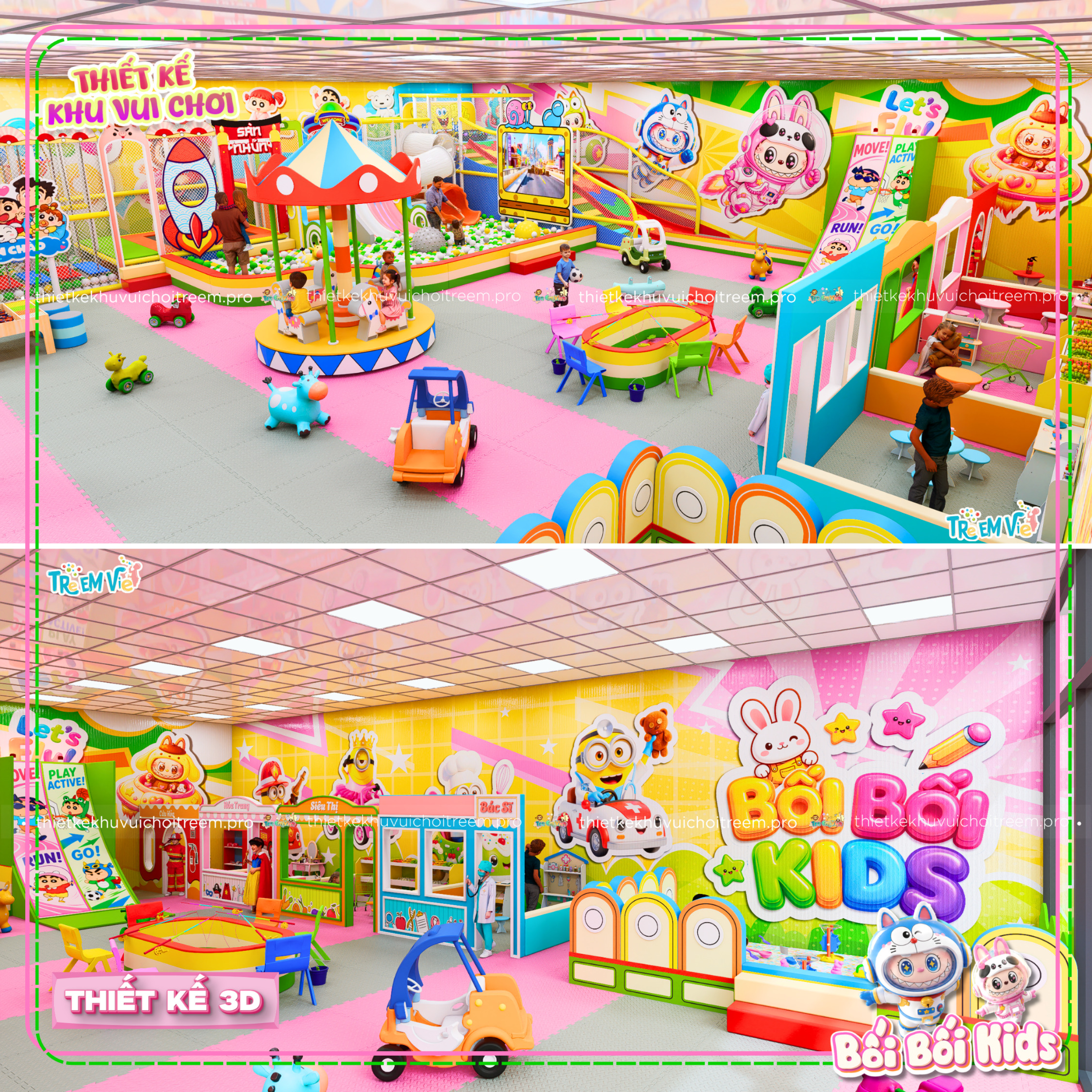 Concept của dự án thiết kế khu vui chơi Bến Tre - Bối Bối Kids