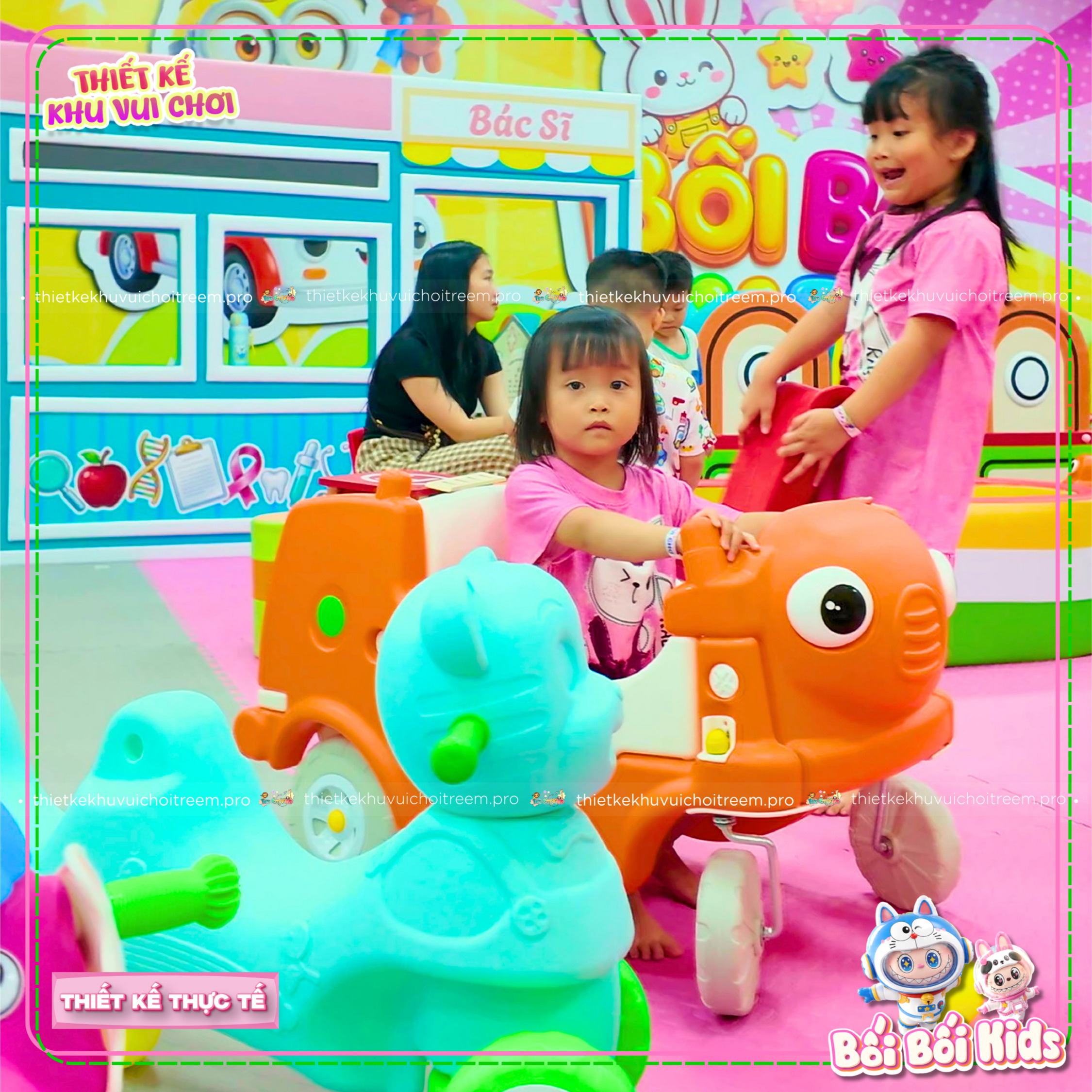 Xe chòi chân của dự án thiết kế khu vui chơi Bến Tre - Bối Bối Kids