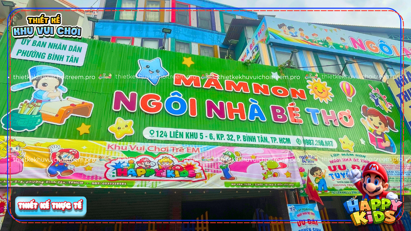 Mô hình khu vui chơi kết hợp lớp mầm non