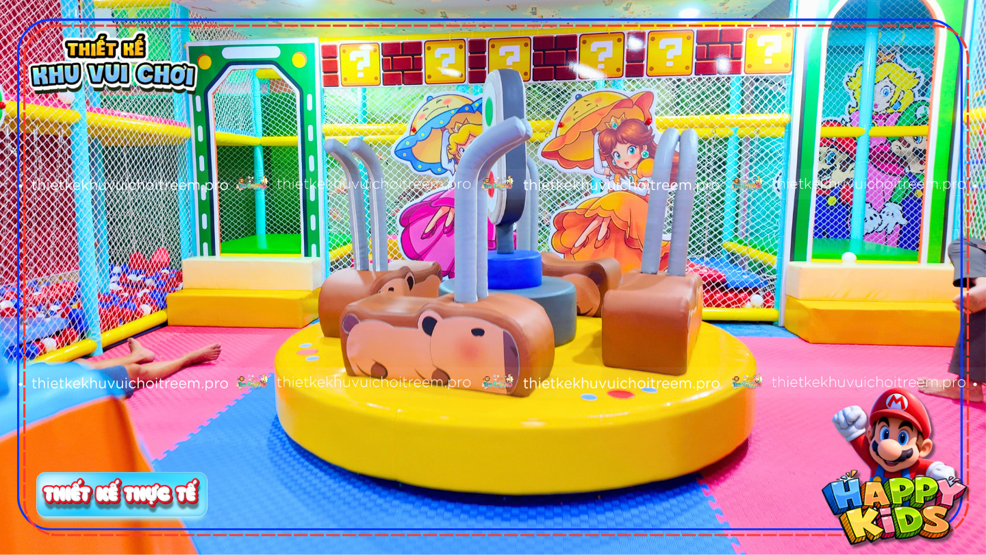 Mâm xoay Capybara trong dự án thiết kế khu vui chơi Bình Tân - Happy Kids