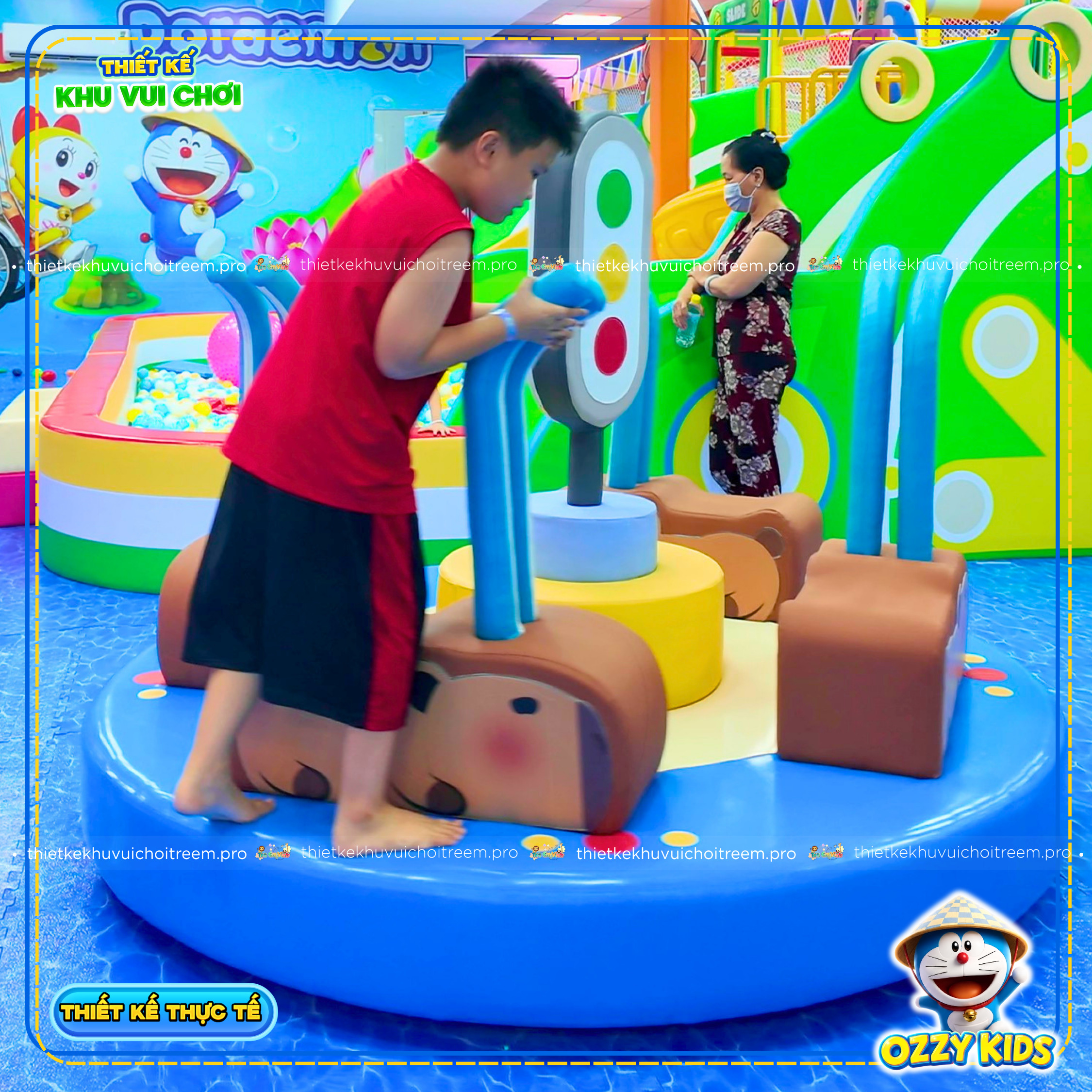 Mâm xoay Capybara của dự án thiết kế khu vui chơi Bình Tân - Ozzy Kids