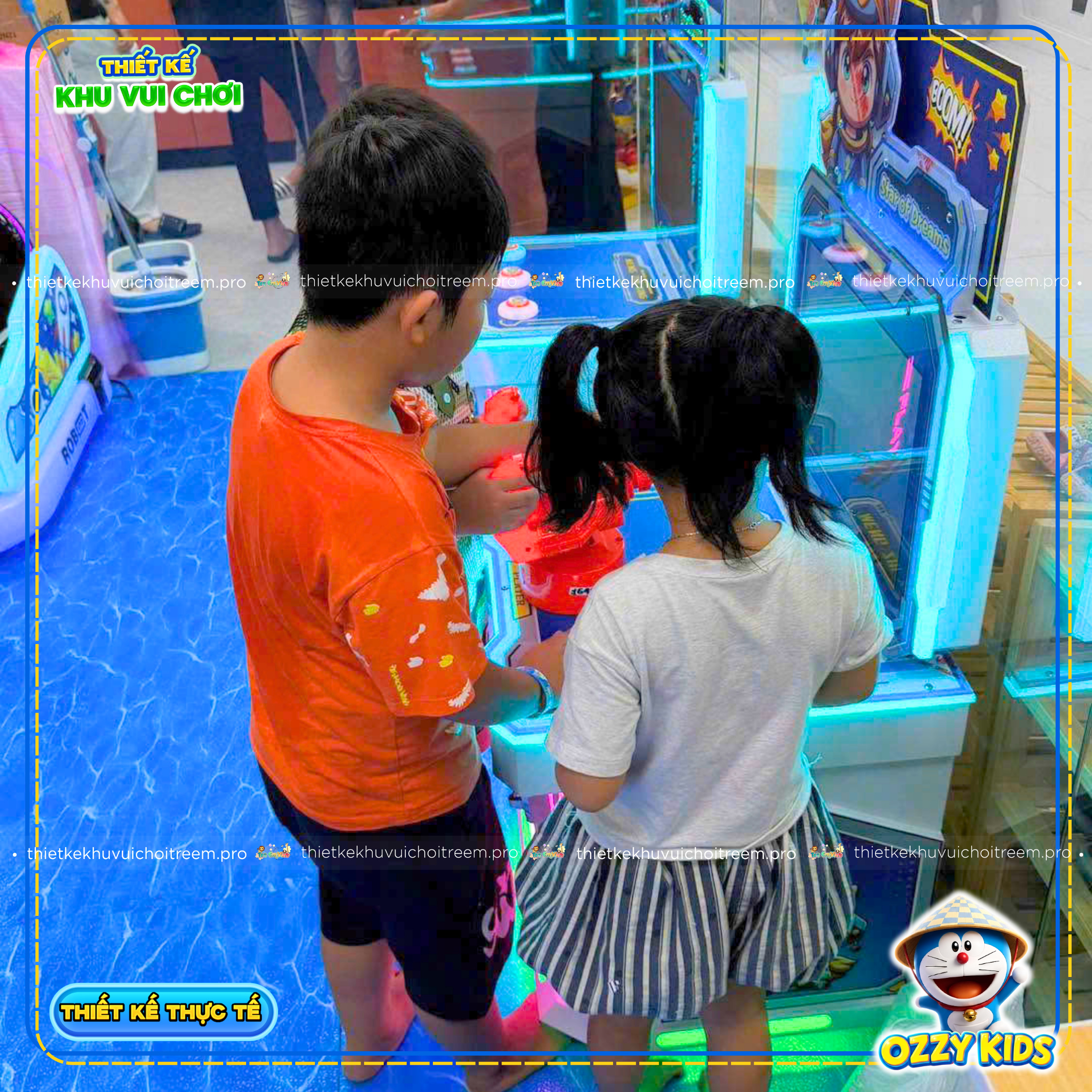 Khu máy game của dự án thiết kế khu vui chơi Bình Tân - Ozzy Kids