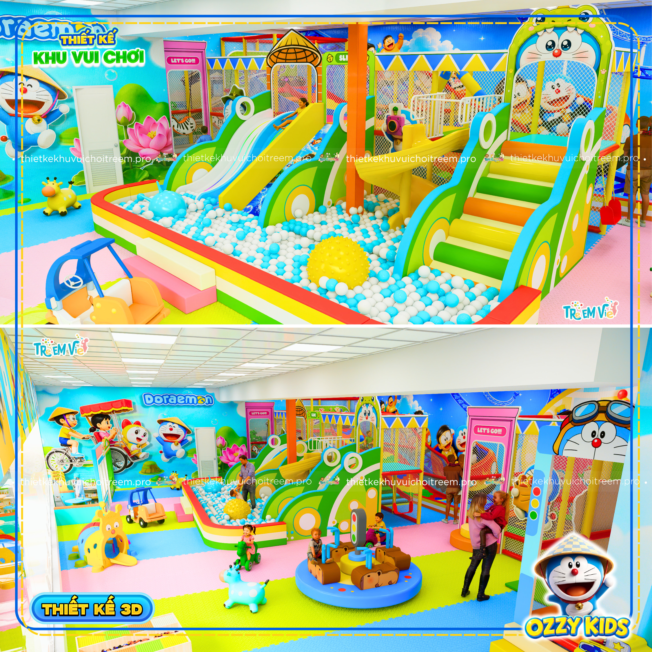 Chủ để của dự án thiết kế khu vui chơi Bình Tân - Ozzy Kids