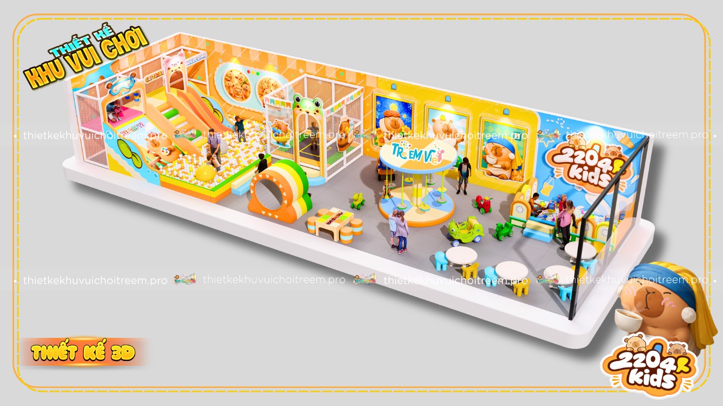 Mô hình 3D thiết kế khu vui chơi Đồng Nai - 2204 Kids