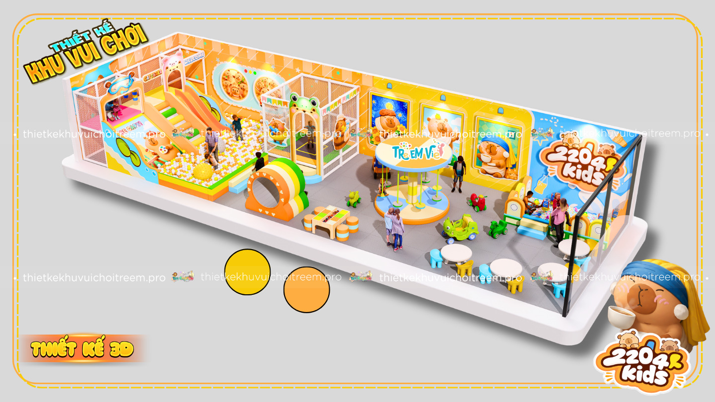 Phối màu của dự án thiết kế khu vui chơi Đồng Nai - 2204 Kids